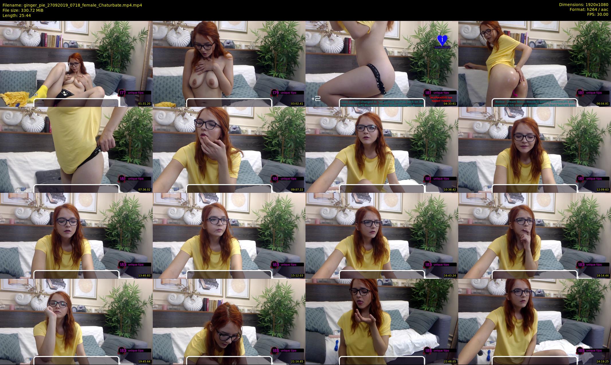 ginger_pie — 26 minute Chaturbate female cam show recording, 1080p, Sep 27, 2019
