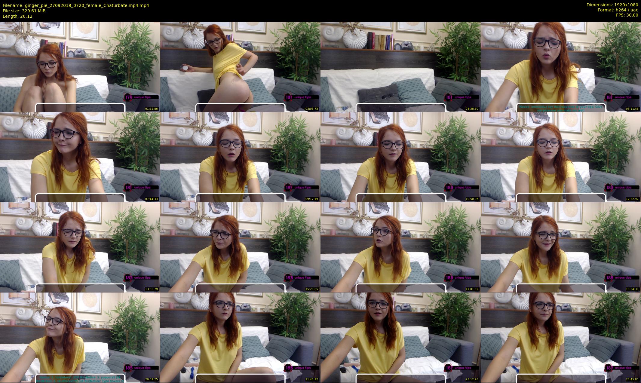 ginger_pie — 27 minute Chaturbate female cam show recording, 1080p, Sep 27, 2019