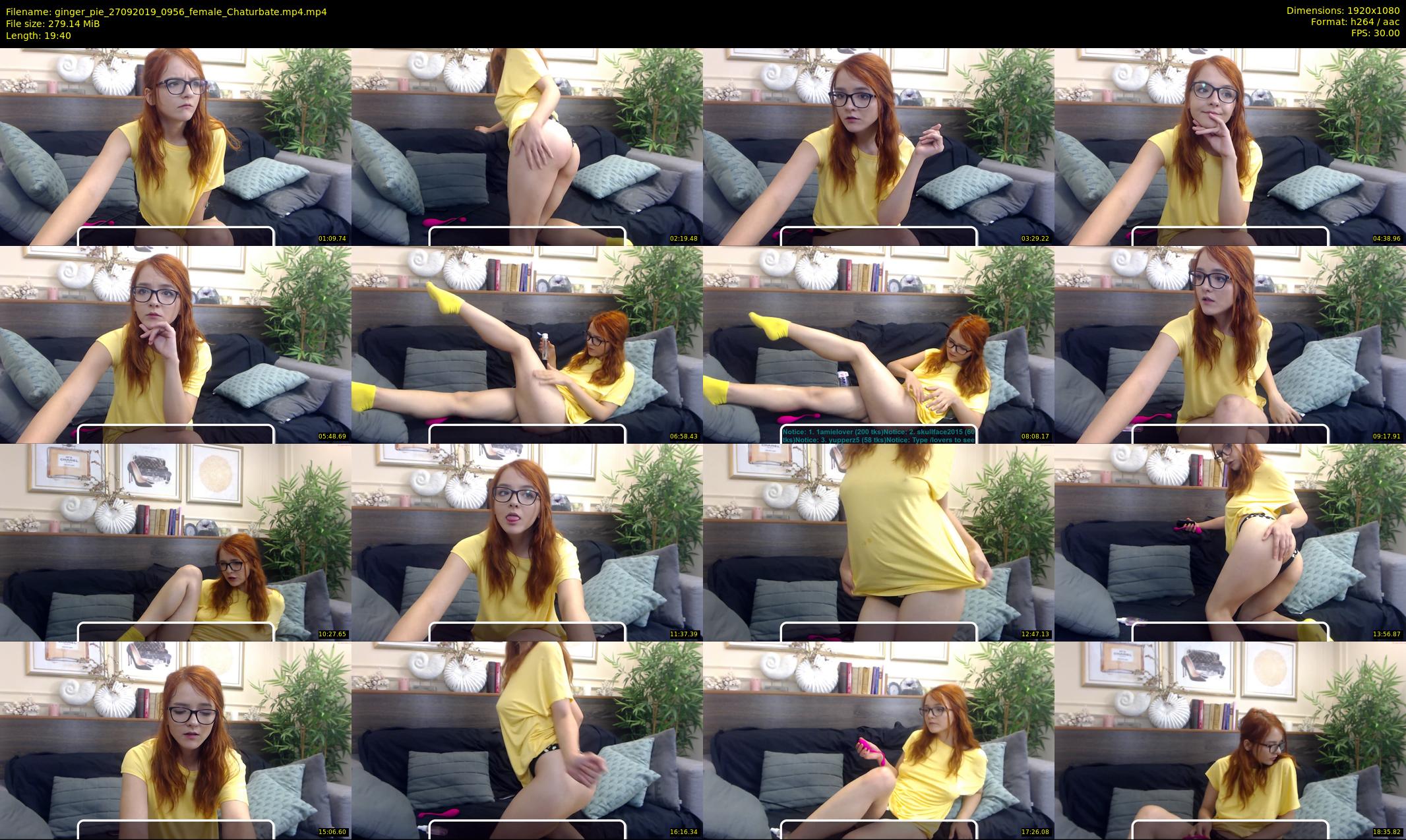 ginger_pie — 20 minute Chaturbate female cam show recording, 1080p, Sep 27, 2019