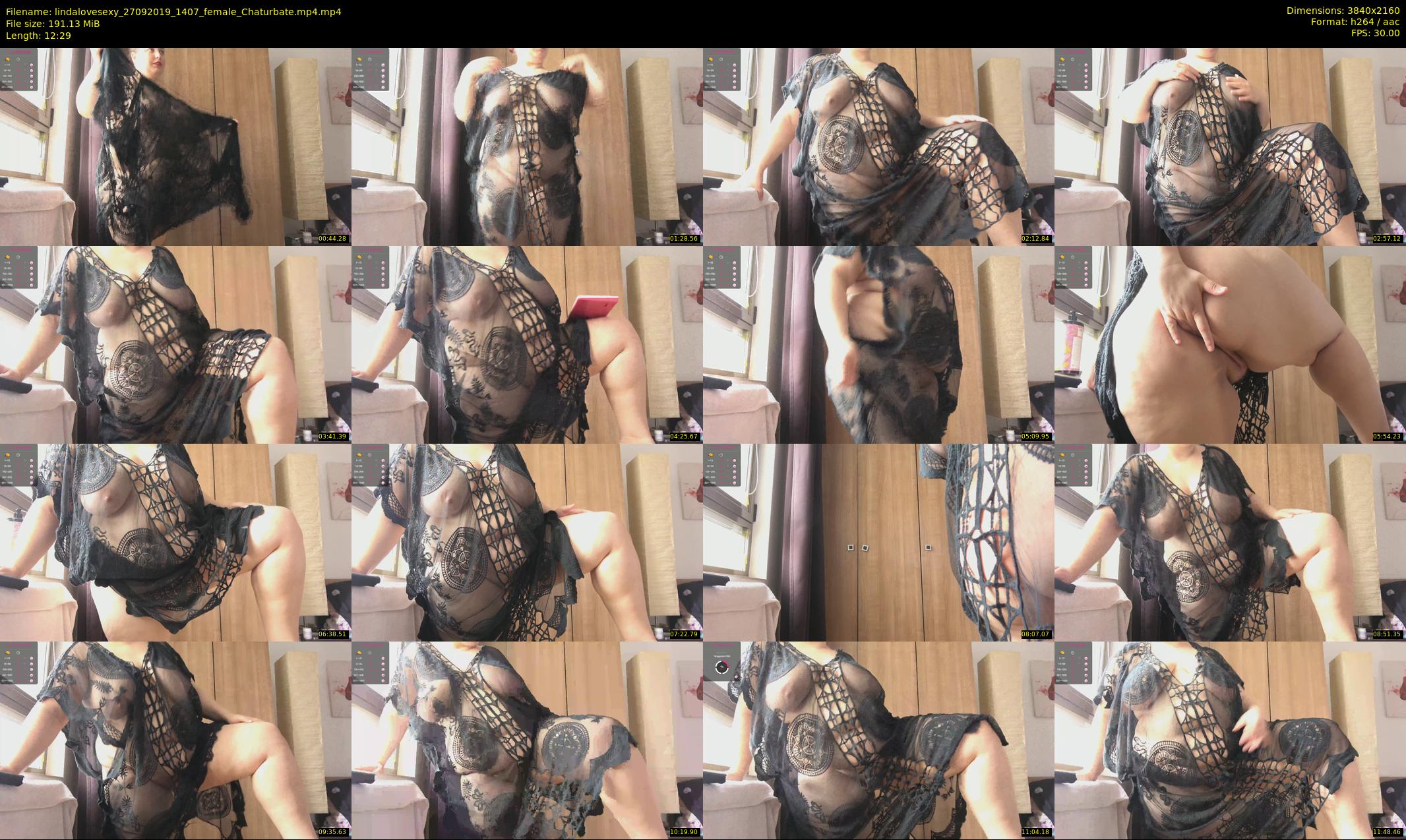lindalovesexy — 13 minute Chaturbate female cam show recording, 4K, Sep 27, 2019