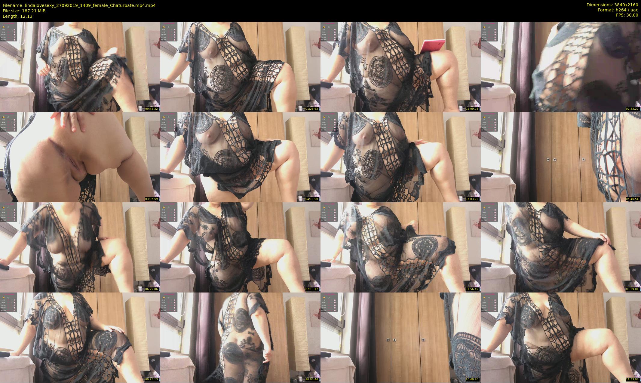 lindalovesexy — 13 minute Chaturbate female cam show recording, 4K, Sep 27, 2019