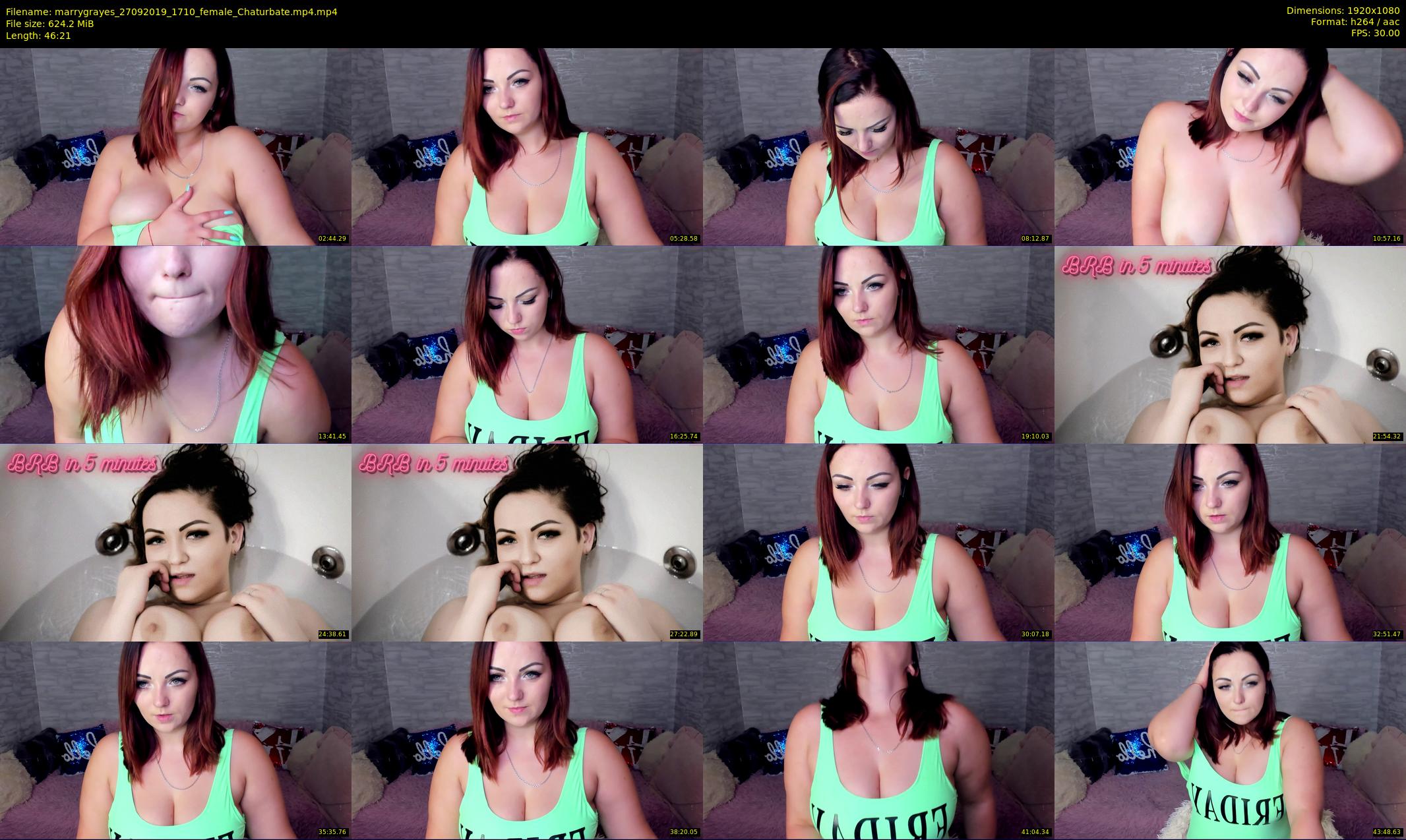 marrygrayes — 47 minute Chaturbate female cam show recording, 1080p, Sep 27, 2019