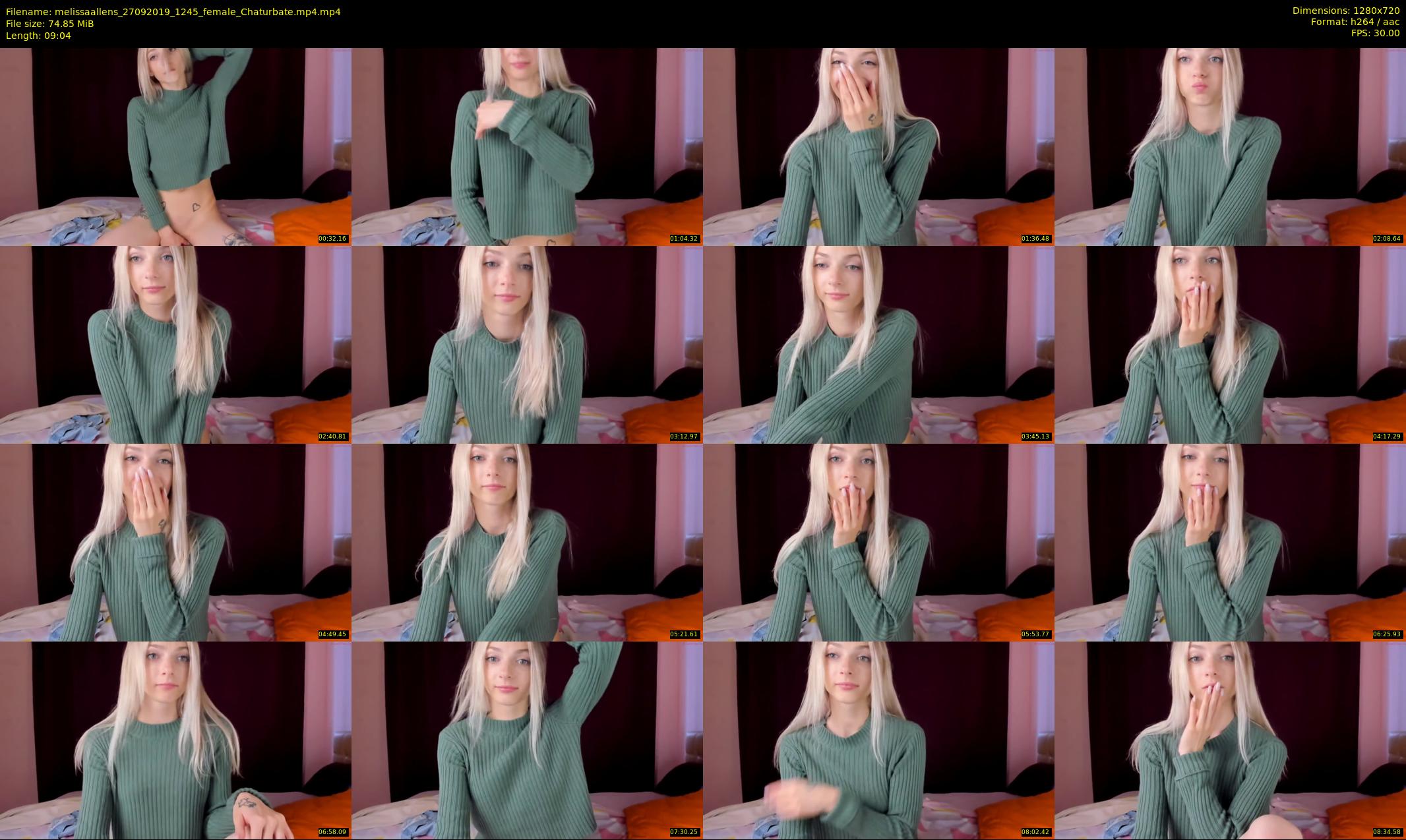 melissaallens — 10 minute Chaturbate female cam show recording, 720p, Sep 27, 2019