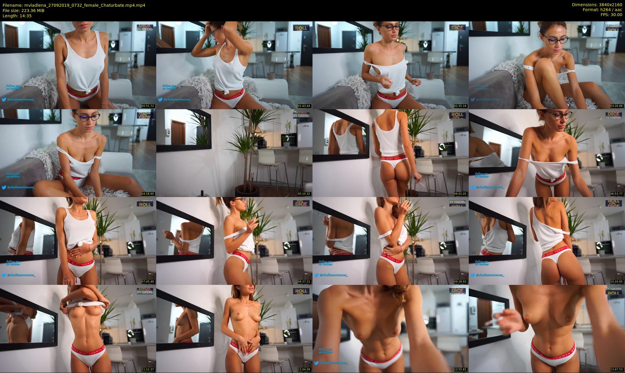 mvladlena — 15 minute Chaturbate female cam show recording, 4K, Sep 27, 2019