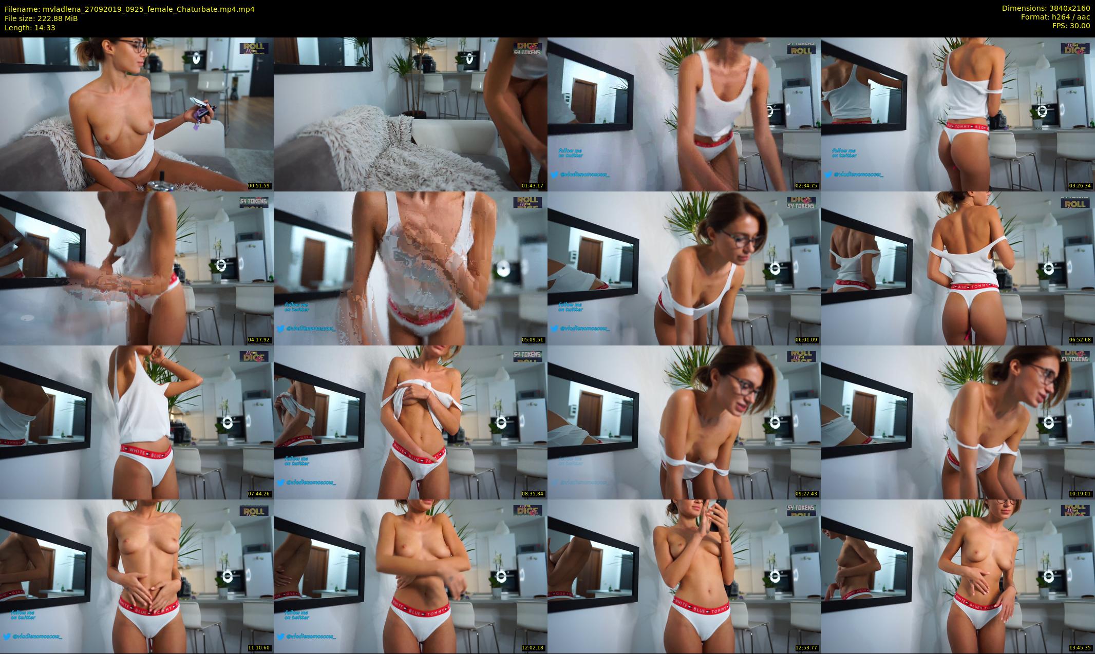 mvladlena — 15 minute Chaturbate female cam show recording, 4K, Sep 27, 2019