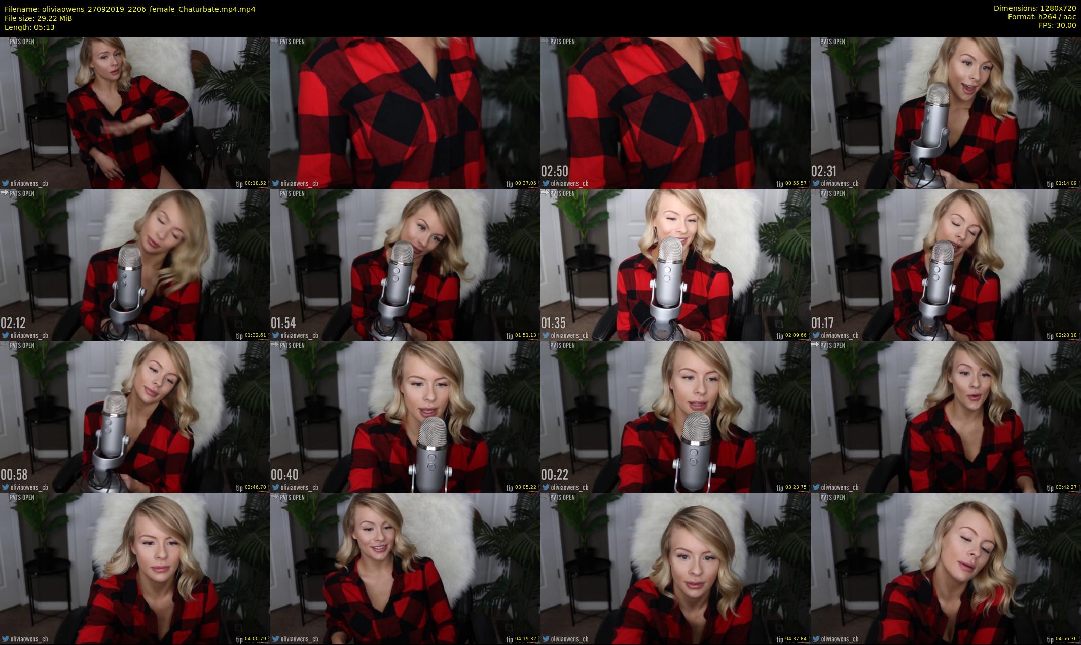 oliviaowens — 6 minute Chaturbate female cam show recording, 720p, Sep 27, 2019