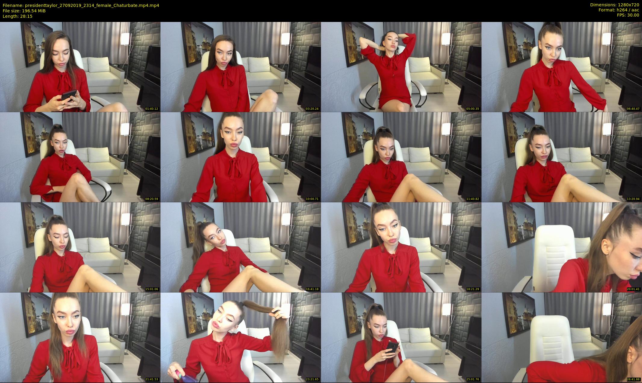 presidenttaylor — 29 minute Chaturbate female cam show recording, 720p, Sep 27, 2019