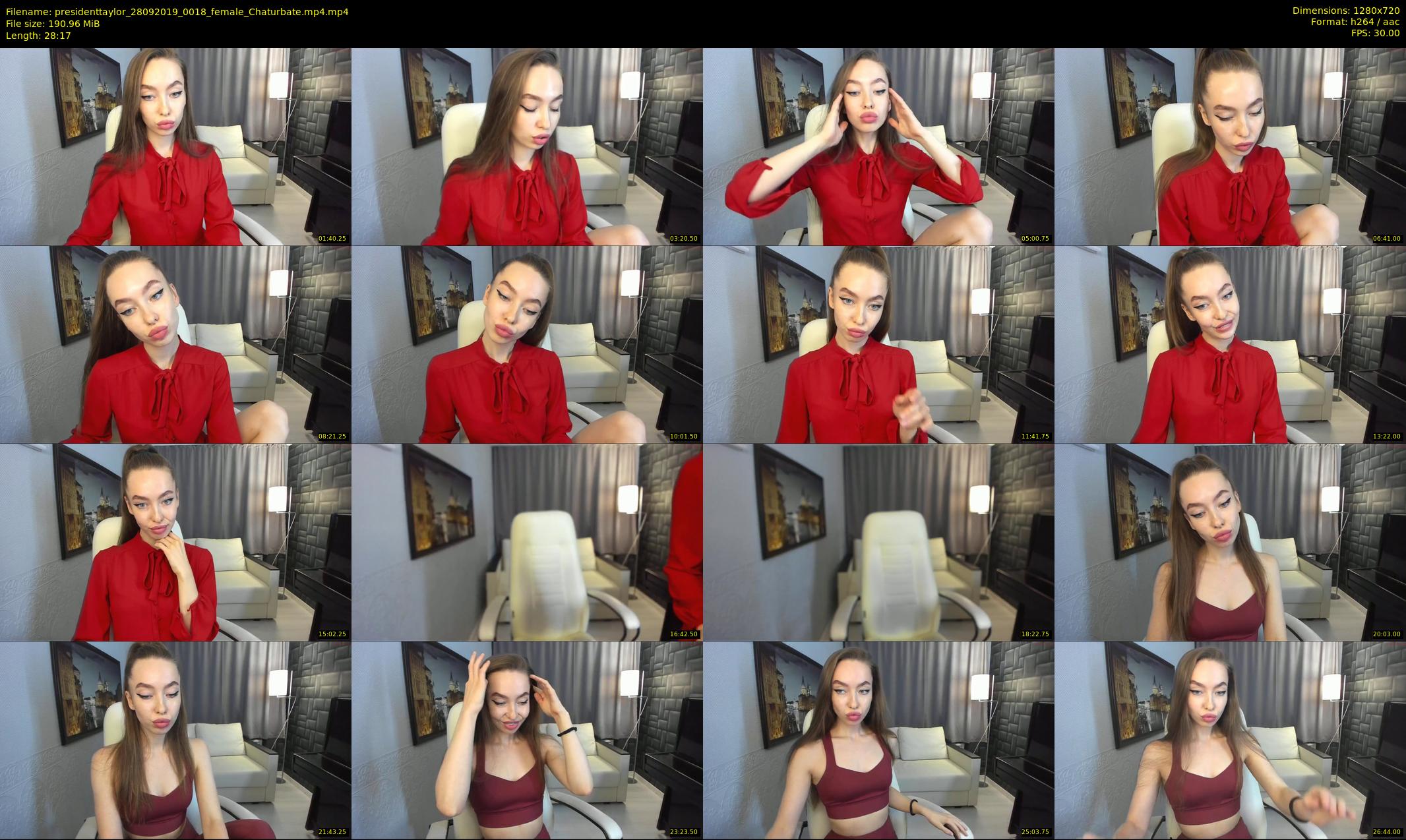 presidenttaylor — 29 minute Chaturbate female cam show recording, 720p, Sep 28, 2019
