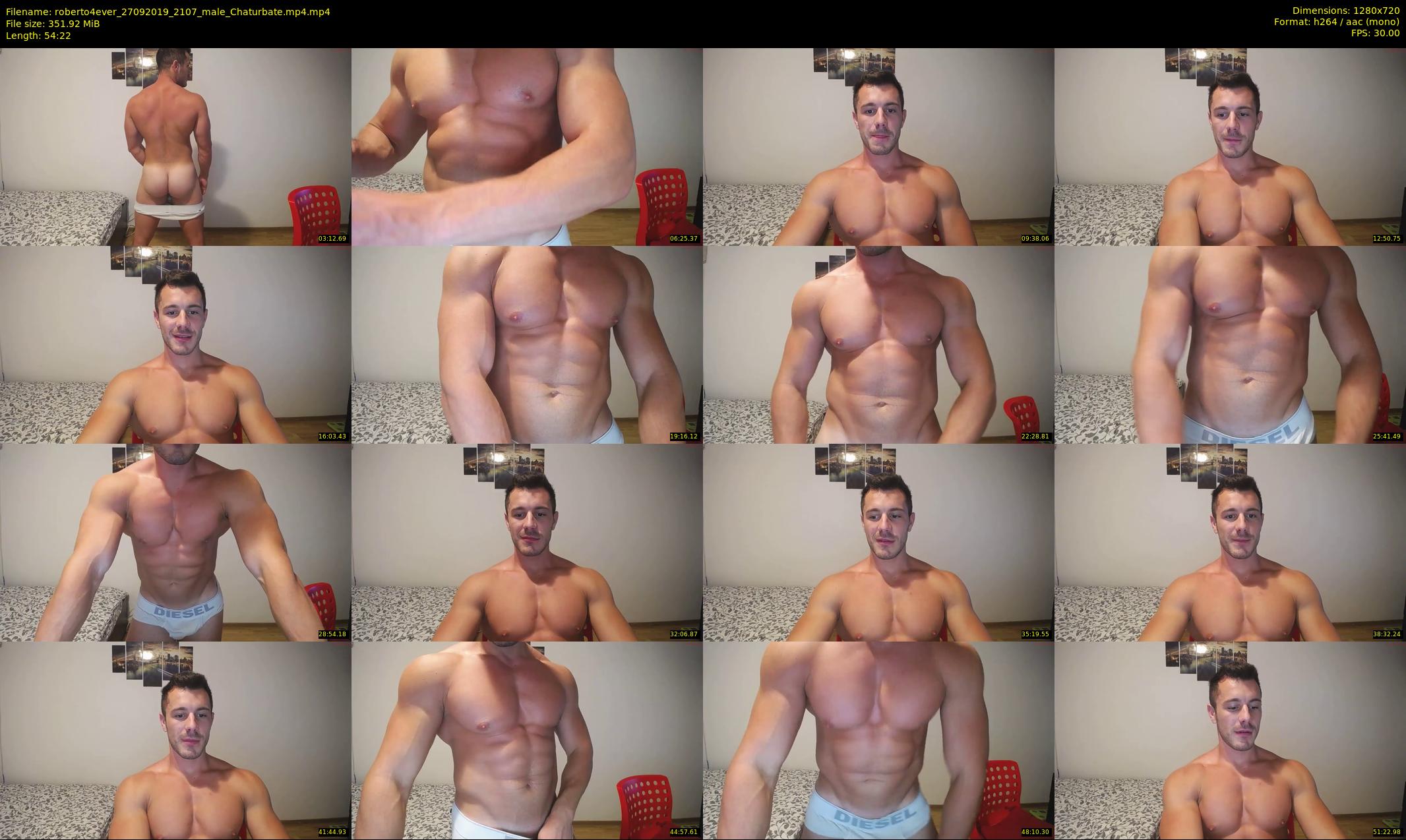 roberto4ever — 55 minute Chaturbate male cam show recording, 720p, Sep 27, 2019