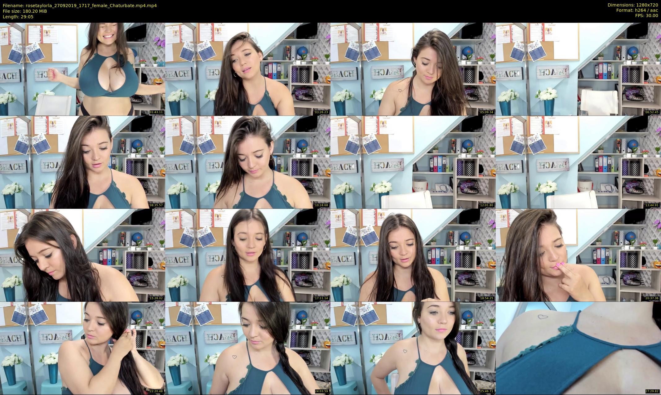 rosetaylorla — 30 minute Chaturbate female cam show recording, 720p, Sep 27, 2019