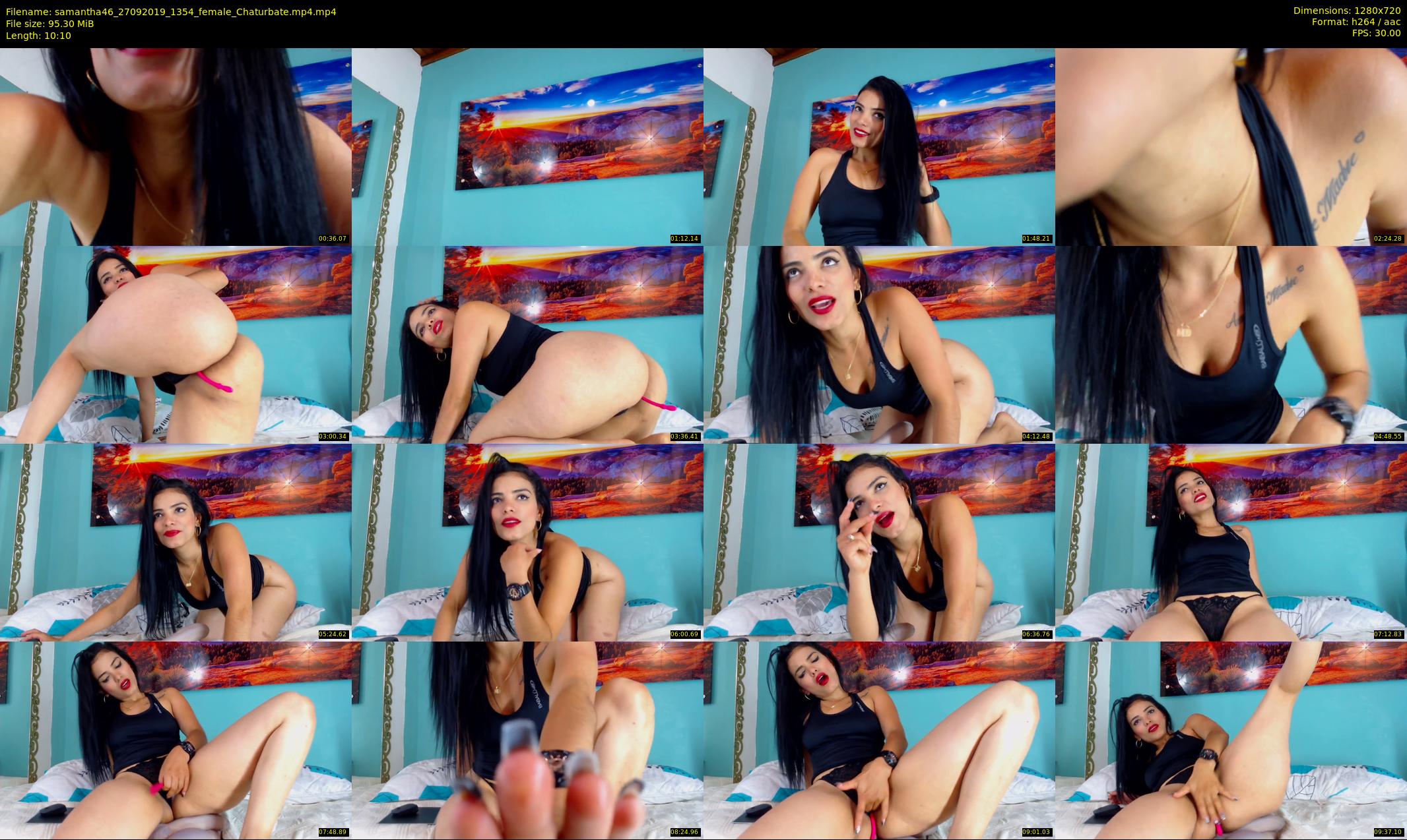 samantha46 — 11 minute Chaturbate female cam show recording, 720p, Sep 27, 2019