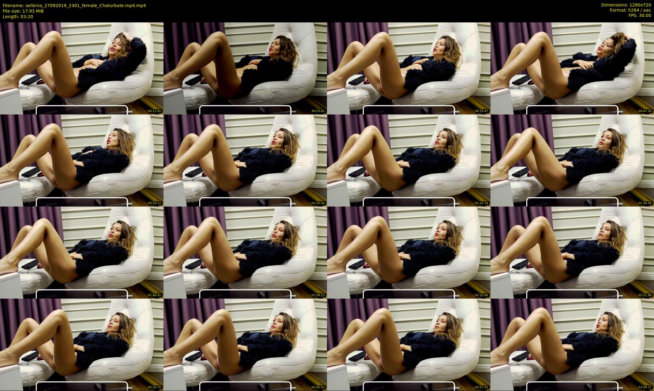 sellenia — 4 minute Chaturbate female cam show recording, 720p, Sep 27, 2019