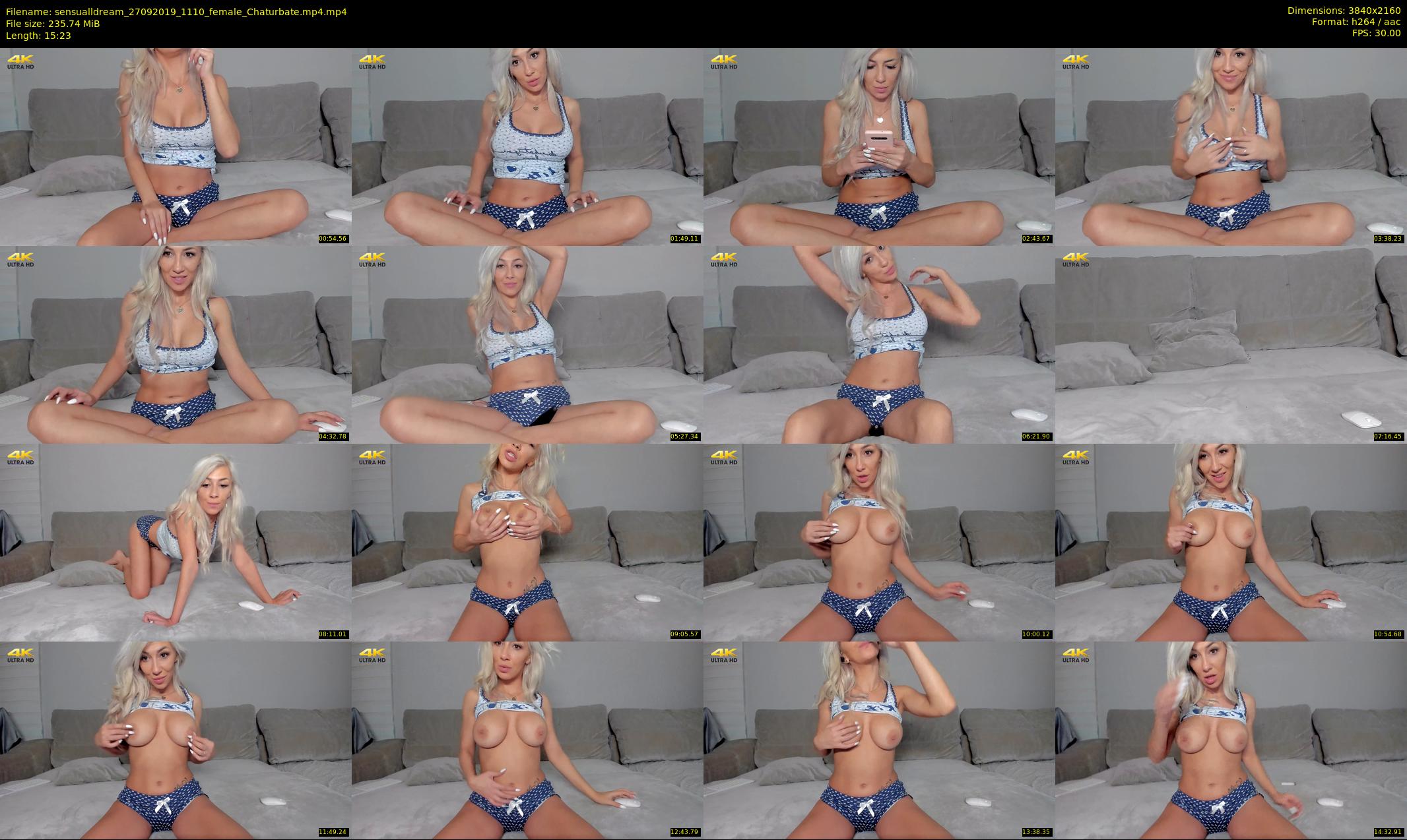 sensualldream — 16 minute Chaturbate female cam show recording, 4K, Sep 27, 2019