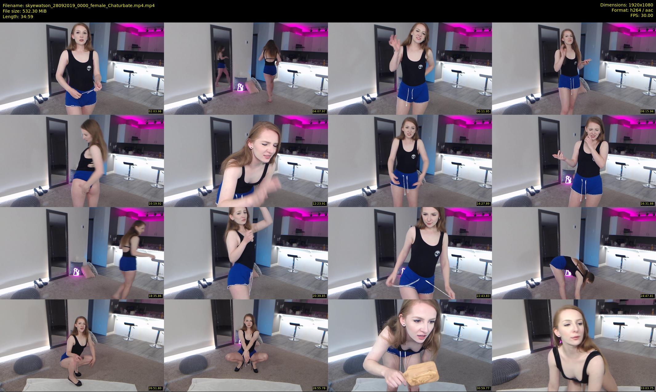 skyewatson — 35 minute Chaturbate female cam show recording, 1080p, Sep 28, 2019