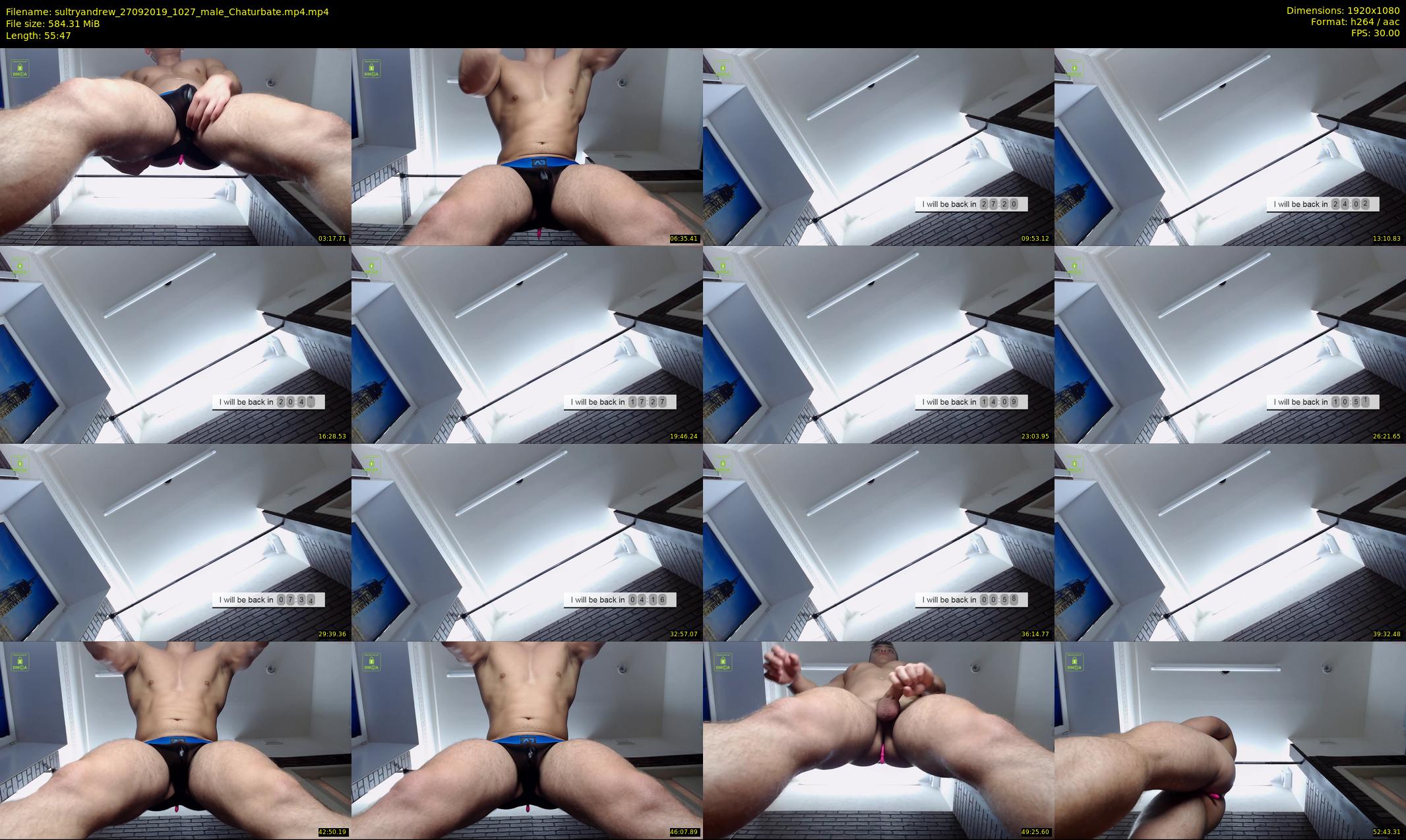 sultryandrew — 56 minute Chaturbate male cam show recording, 1080p, Sep 27, 2019