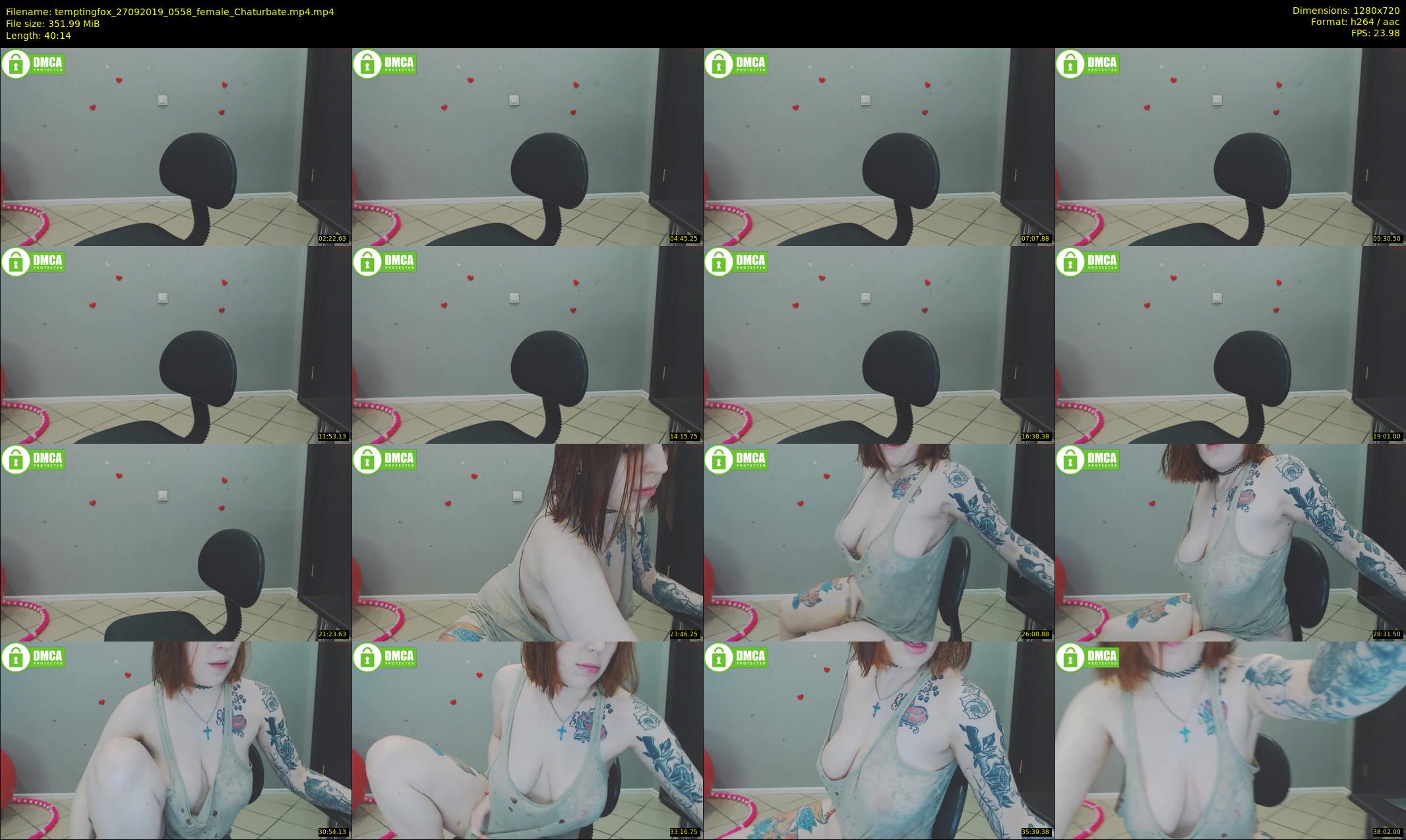 temptingfox — 41 minute Chaturbate female cam show recording, 720p, Sep 27, 2019