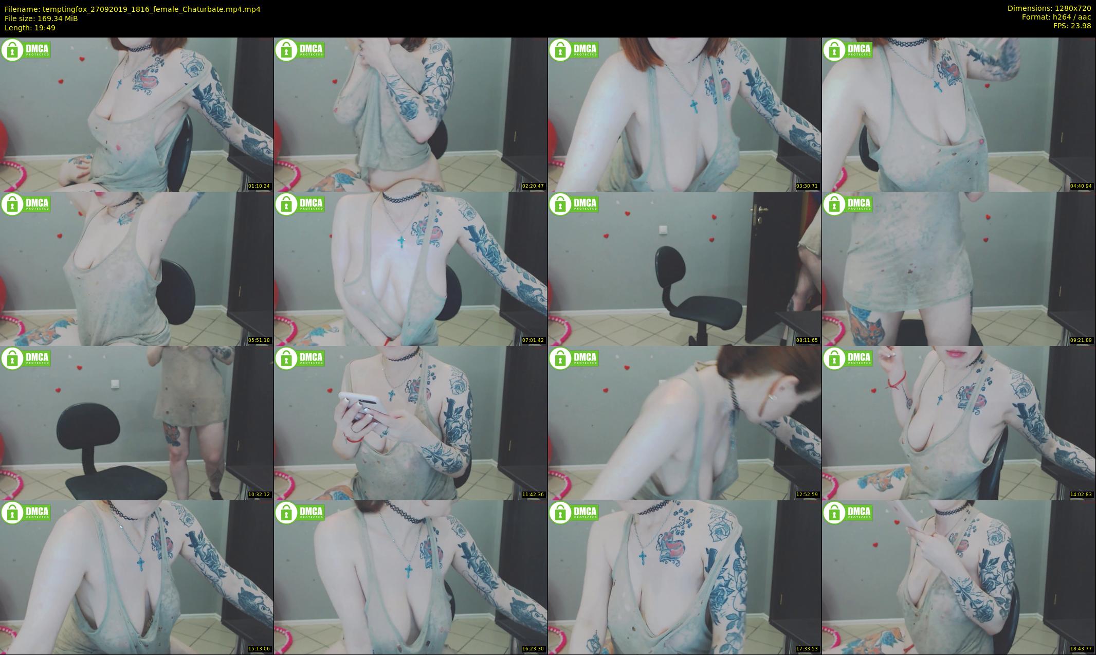 temptingfox — 20 minute Chaturbate female cam show recording, 720p, Sep 27, 2019