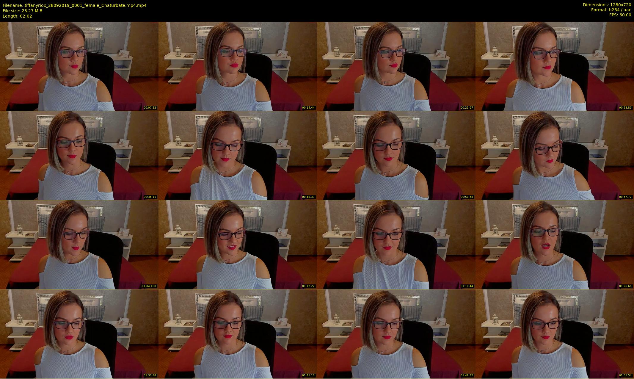 tiffanyriox — 3 minute Chaturbate female cam show recording, 720p, Sep 28, 2019