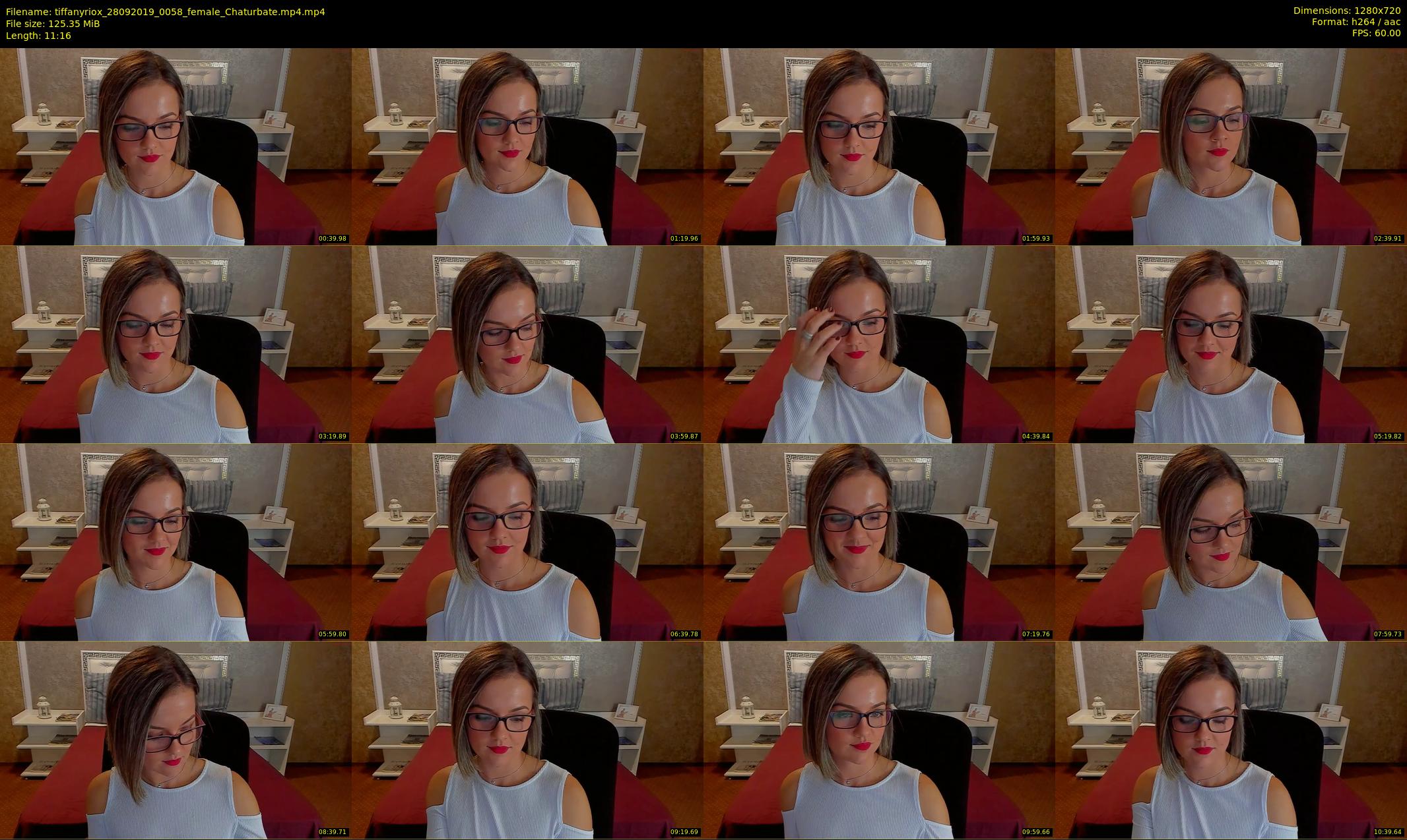 tiffanyriox — 12 minute Chaturbate female cam show recording, 720p, Sep 28, 2019