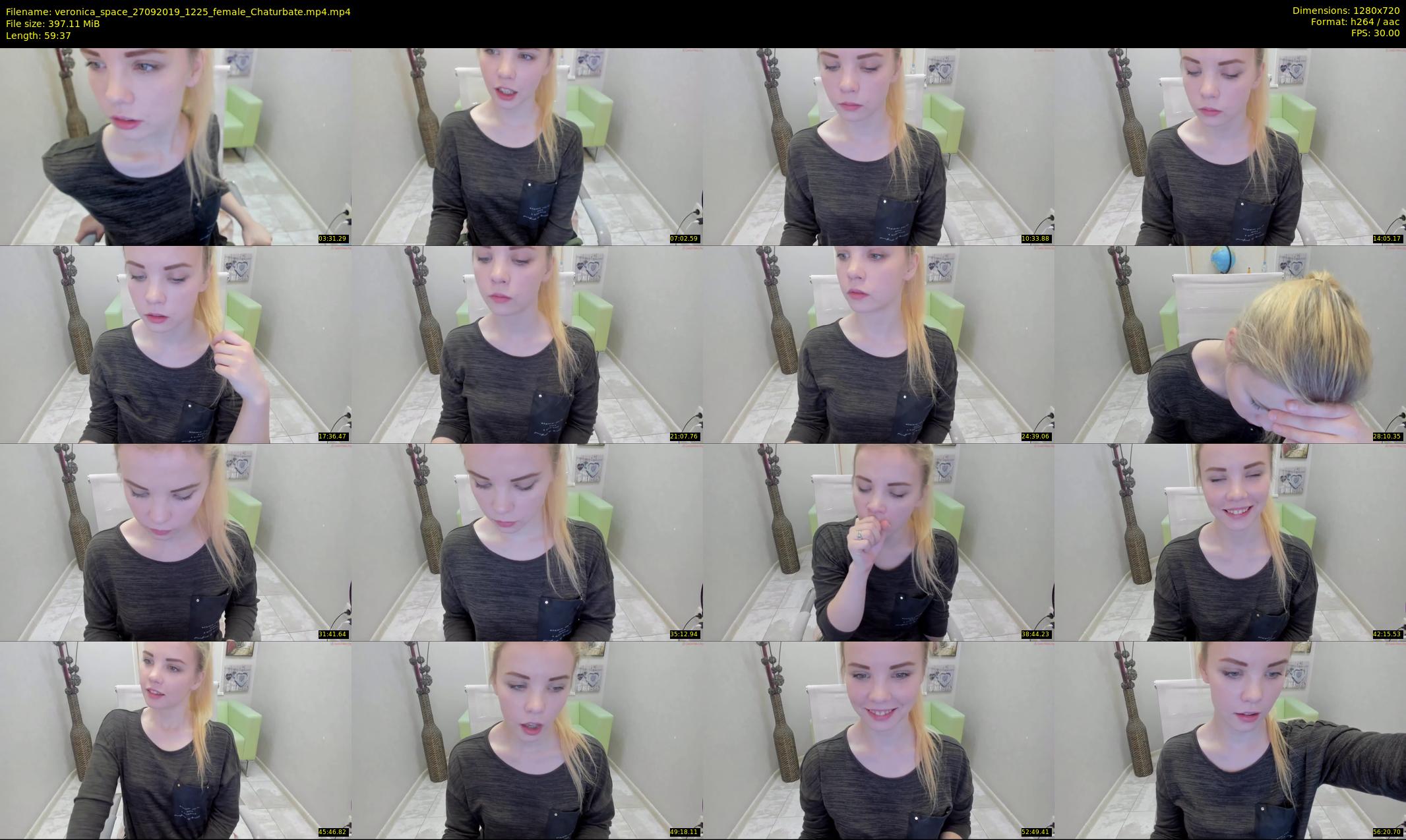 veronica_space — 60 minute Chaturbate female cam show recording, 720p, Sep 27, 2019