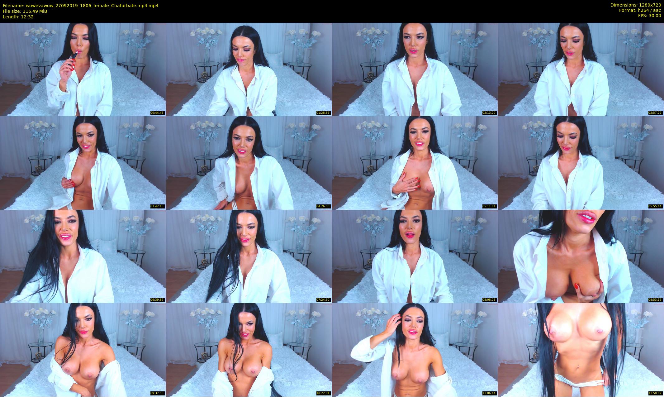 wowevawow — 13 minute Chaturbate female cam show recording, 720p, Sep 27, 2019