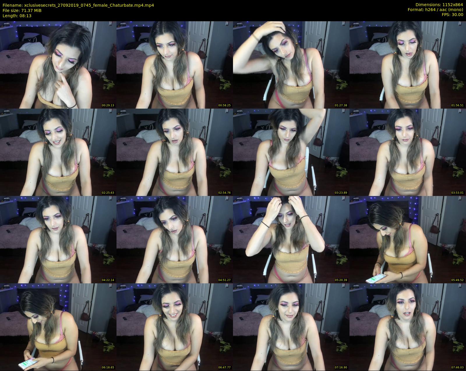 xclusivesecrets — 9 minute Chaturbate female cam show recording, 720p, Sep 27, 2019