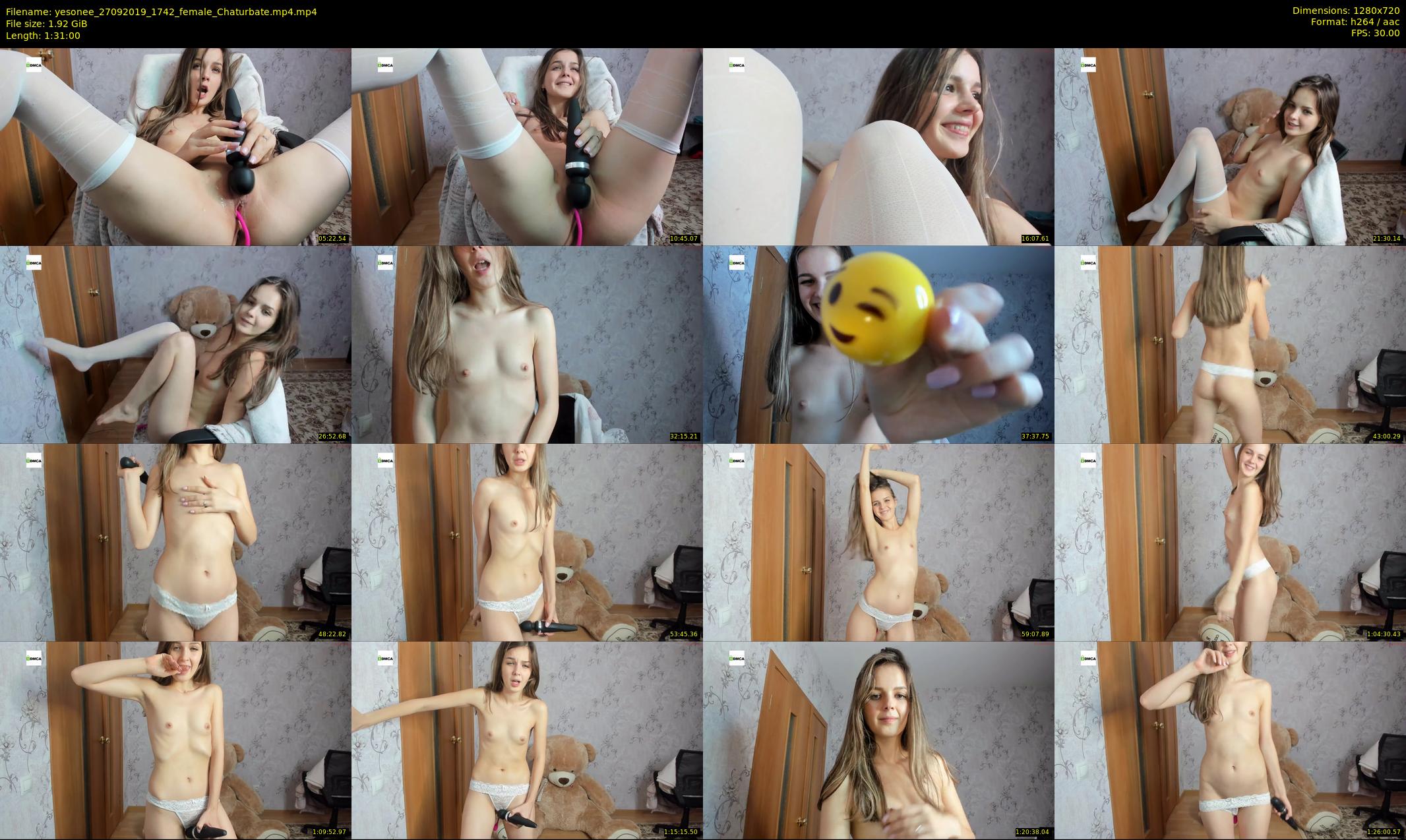 yesonee — 91 minute Chaturbate female cam show recording, 720p, Sep 27, 2019