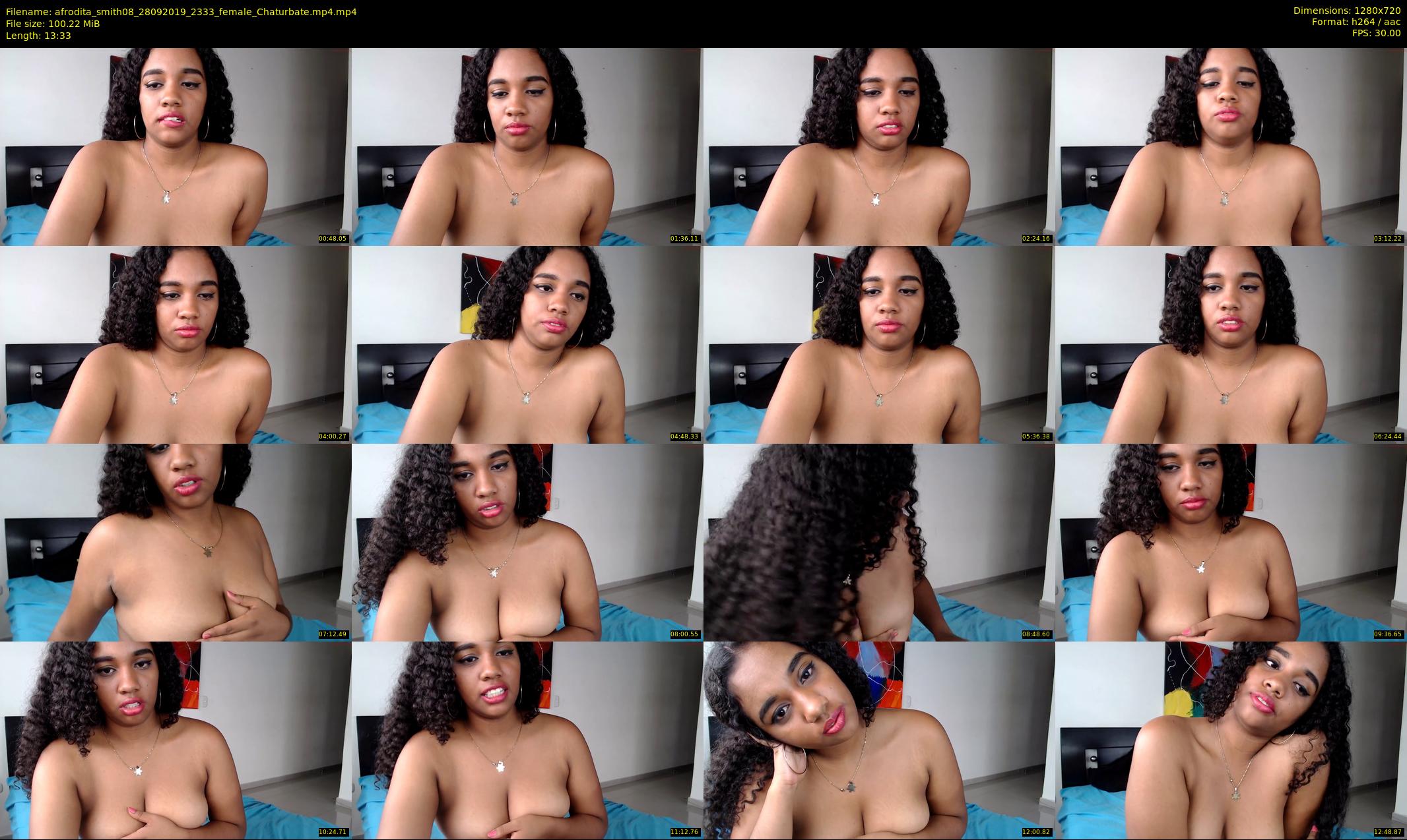 afrodita_smith08 — 14 minute Chaturbate female cam show recording, 720p, Sep 28, 2019