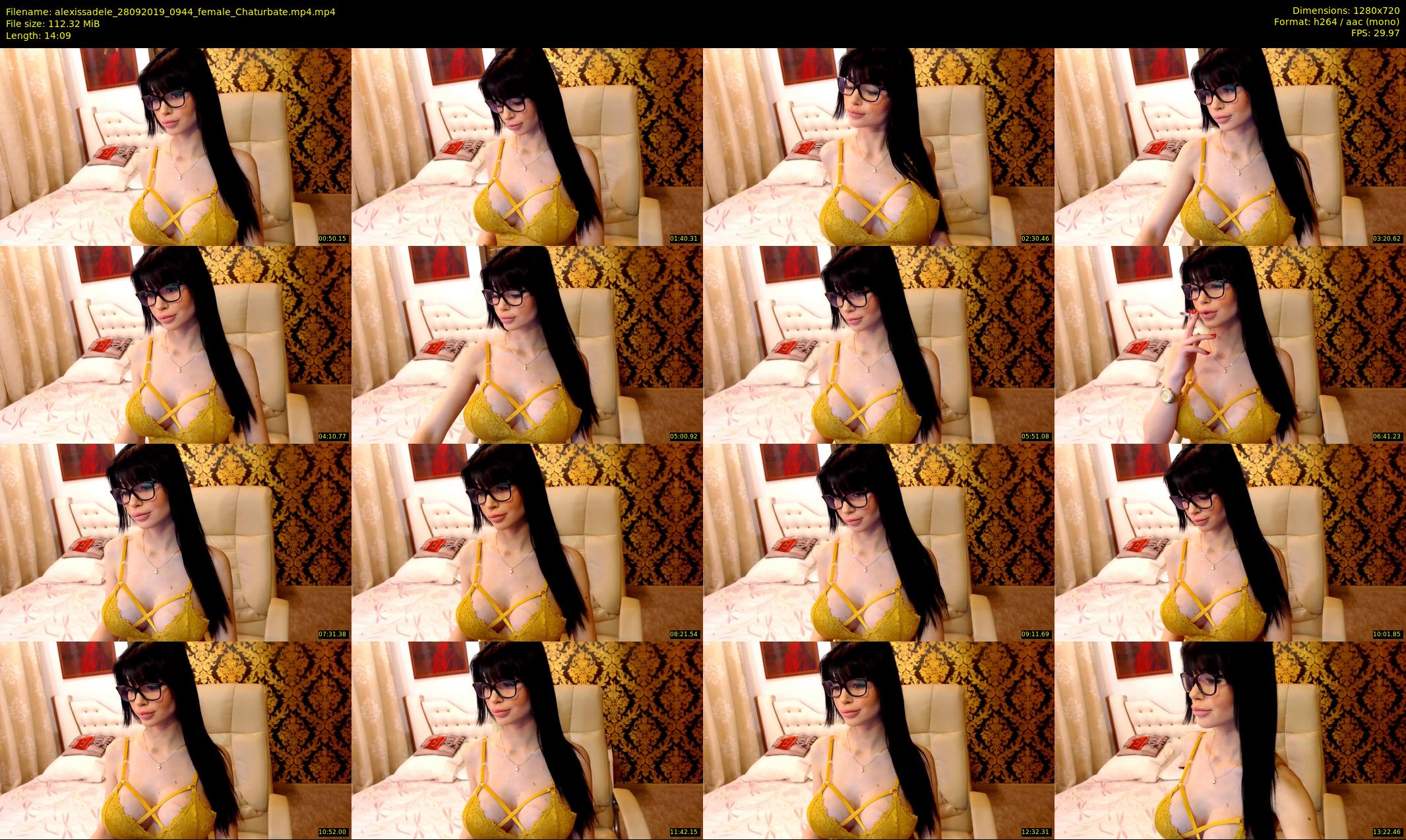 alexissadele — 15 minute Chaturbate female cam show recording, 720p, Sep 28, 2019