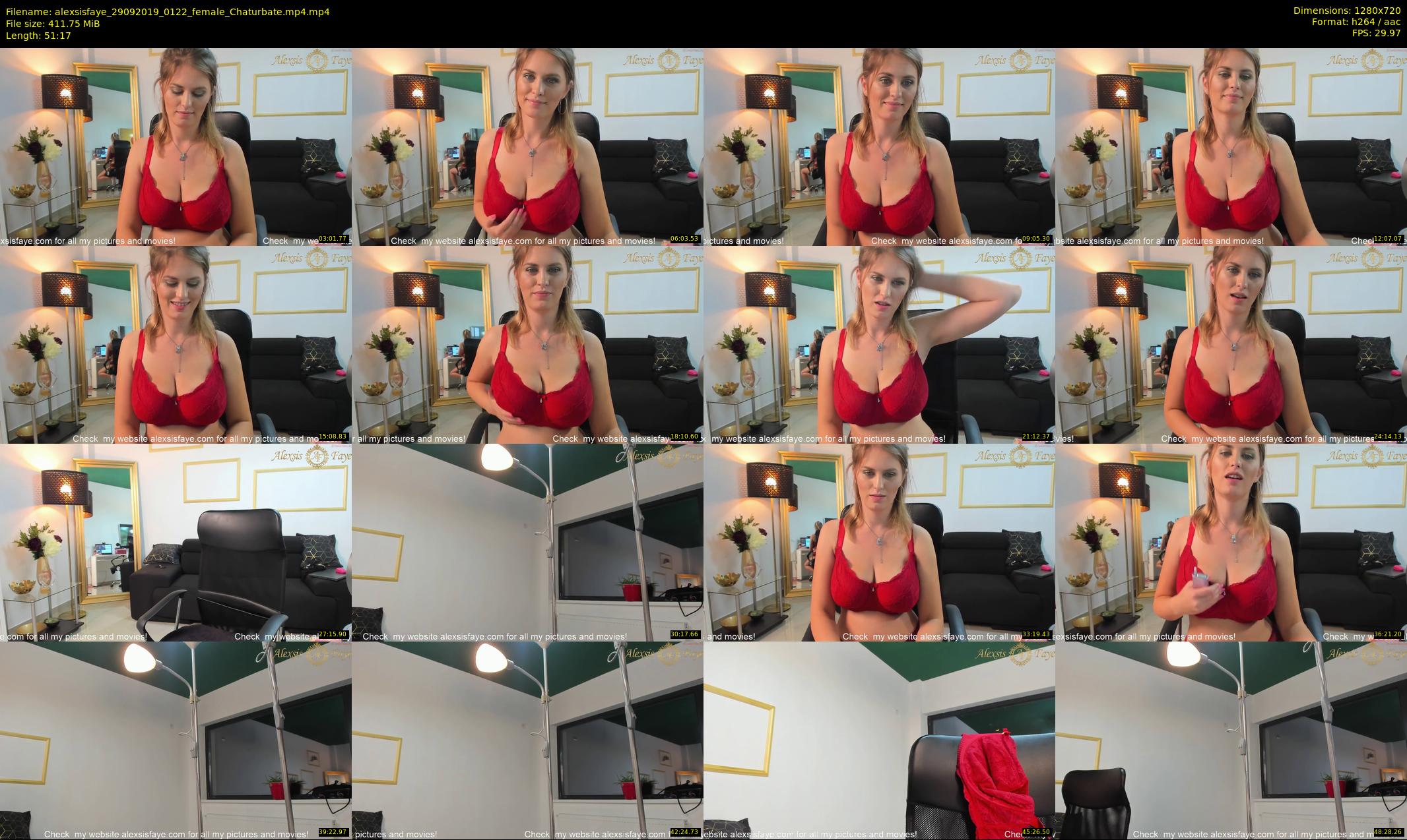 alexsisfaye — 52 minute Chaturbate female cam show recording, 720p, Sep 29, 2019