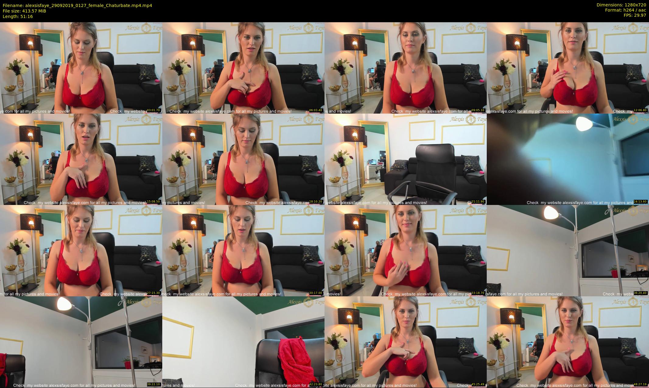alexsisfaye — 52 minute Chaturbate female cam show recording, 720p, Sep 29, 2019