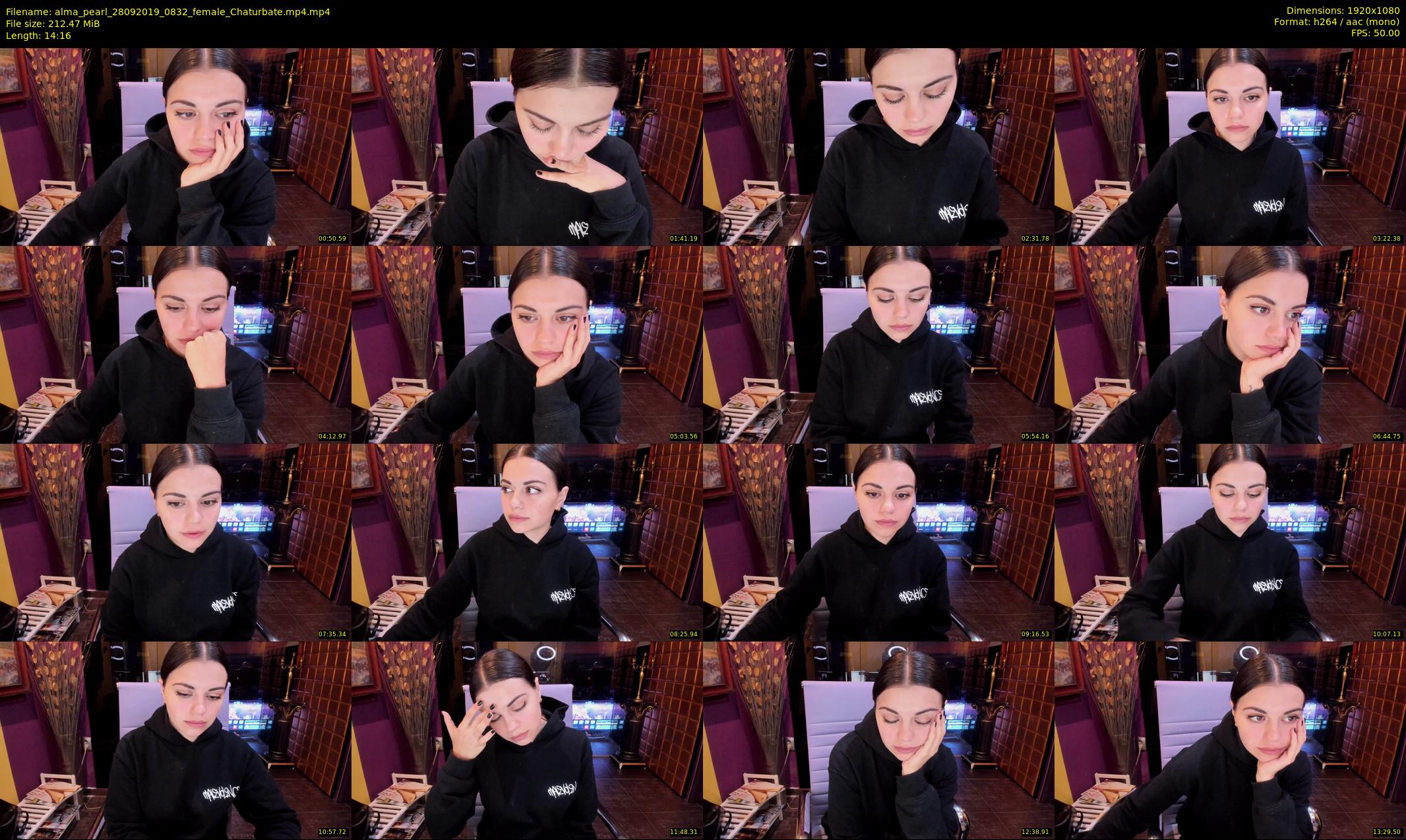 alma_pearl — 15 minute Chaturbate female cam show recording, 1080p, Sep 28, 2019