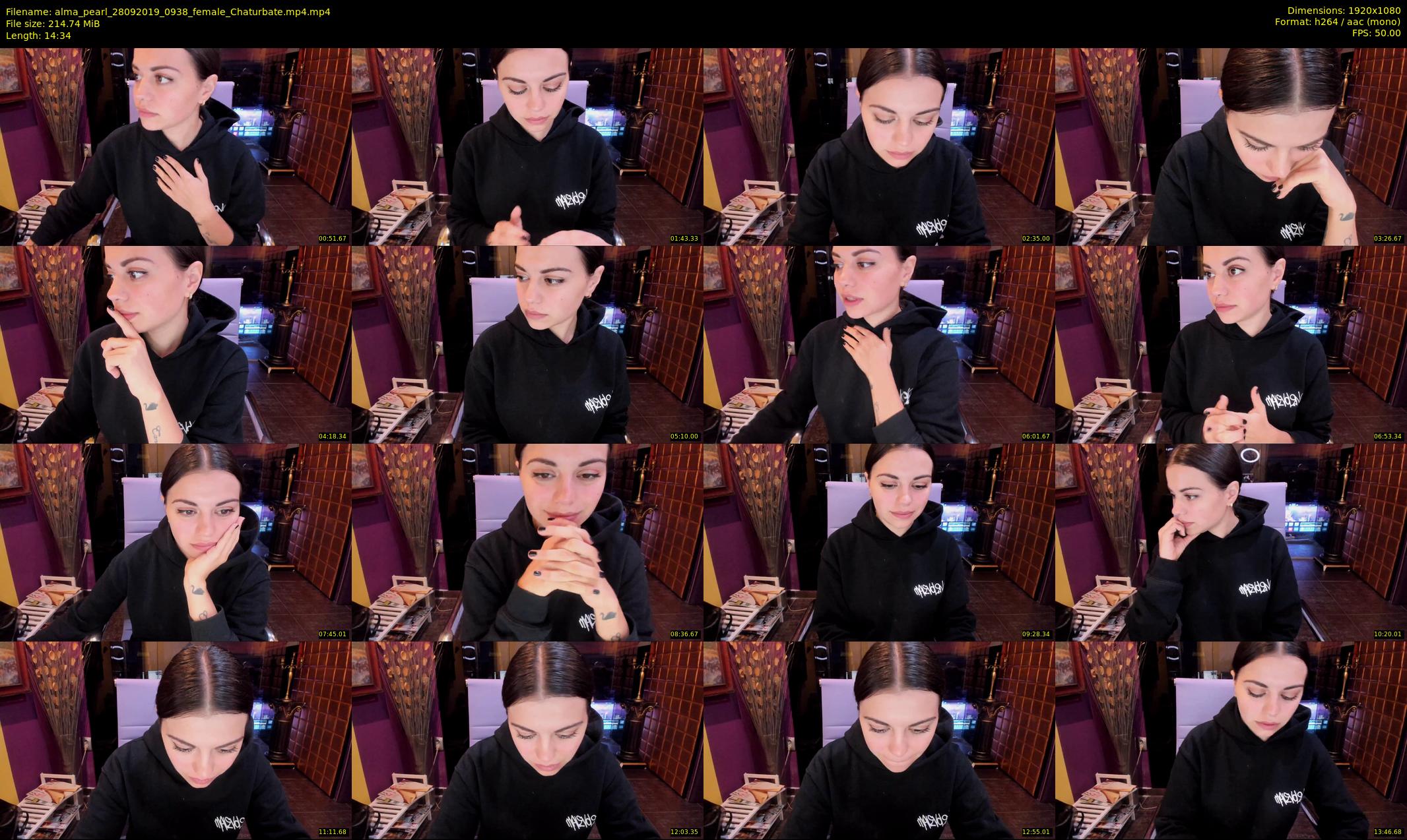 alma_pearl — 15 minute Chaturbate female cam show recording, 1080p, Sep 28, 2019