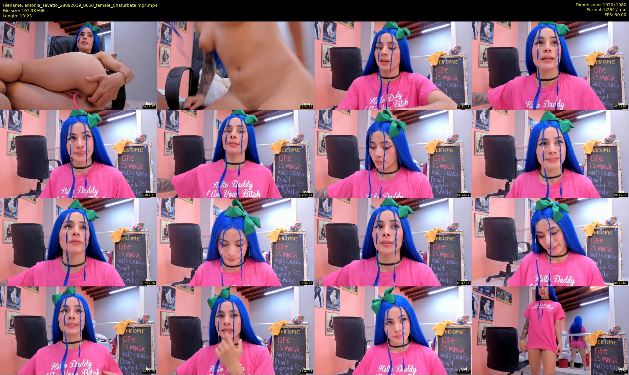 antonia_savatto — 14 minute Chaturbate female cam show recording, 1080p, Sep 28, 2019
