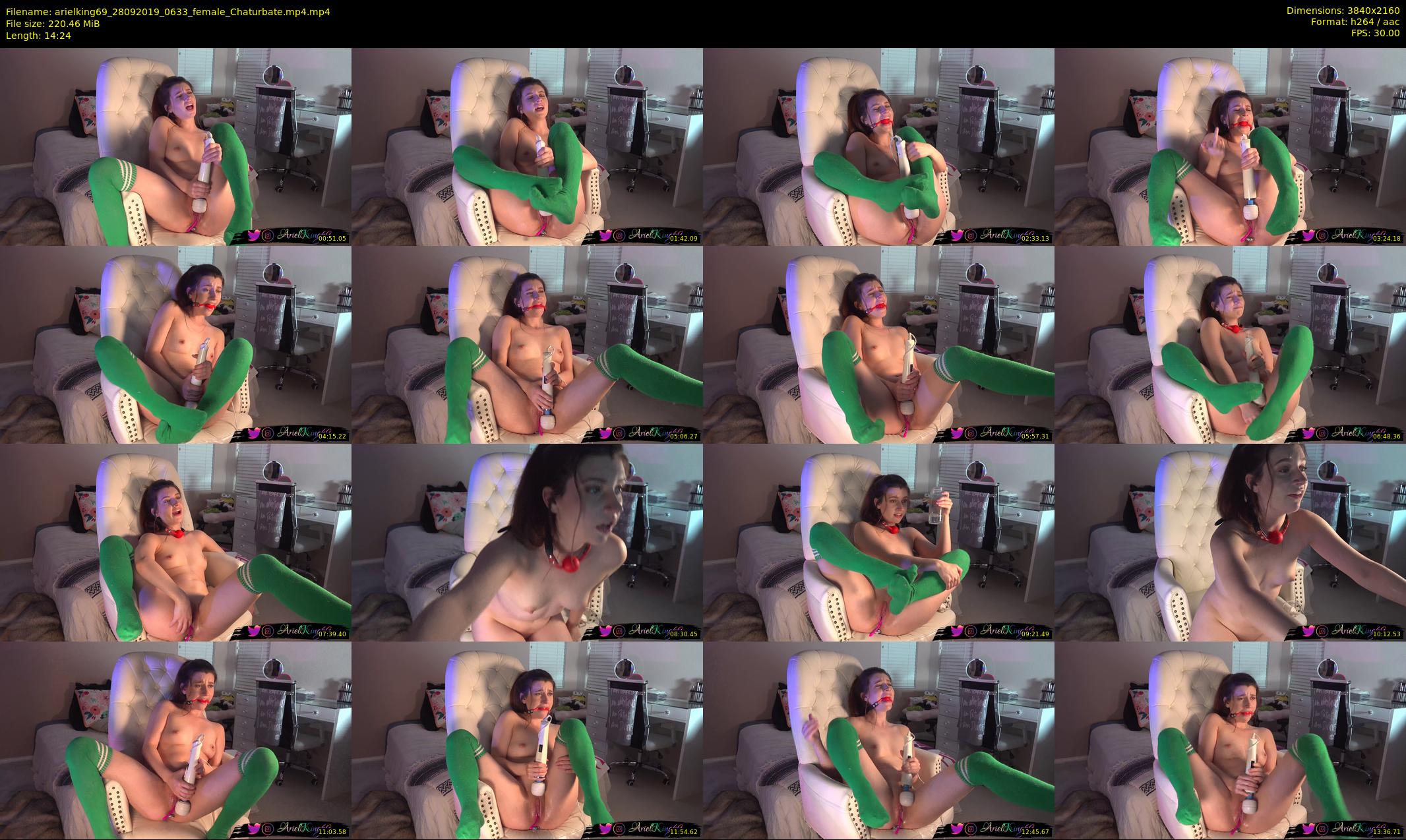 arielking69 — 15 minute Chaturbate female cam show recording, 4K, Sep 28, 2019