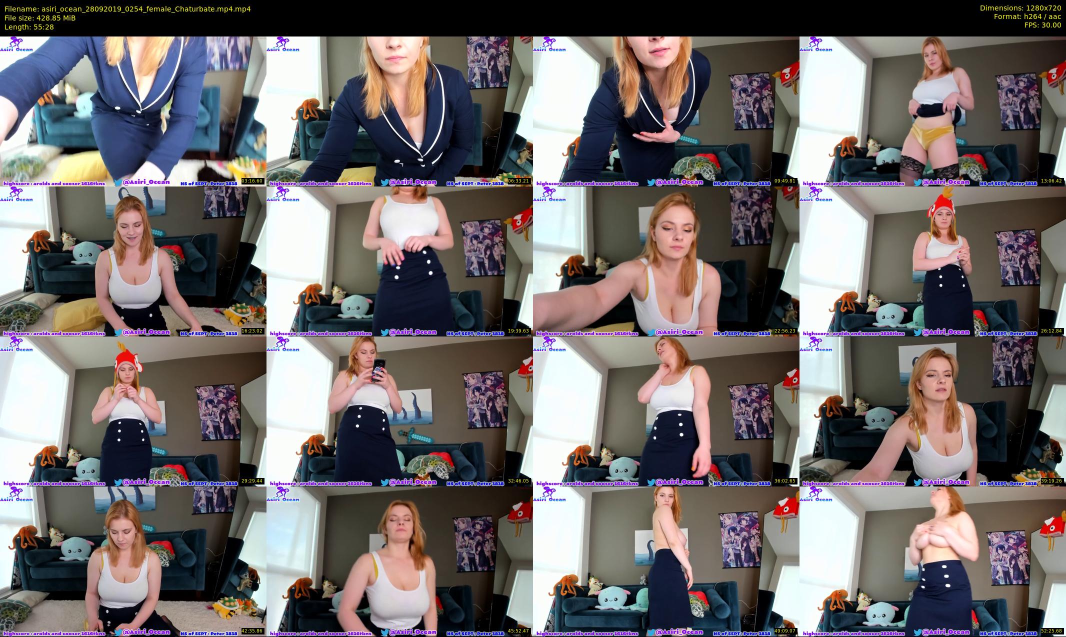 asiri_ocean — 56 minute Chaturbate female cam show recording, 720p, Sep 28, 2019