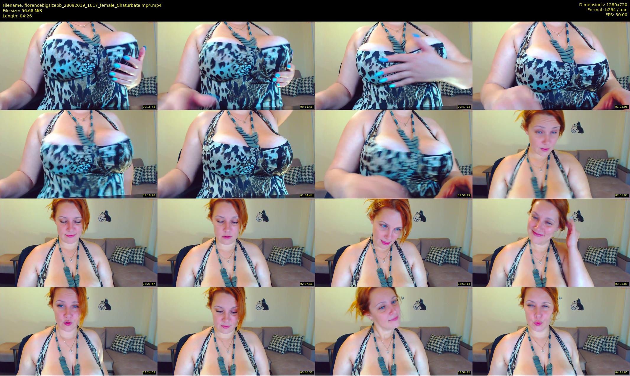 florencebigsizebb — 5 minute Chaturbate female cam show recording, 720p, Sep 28, 2019