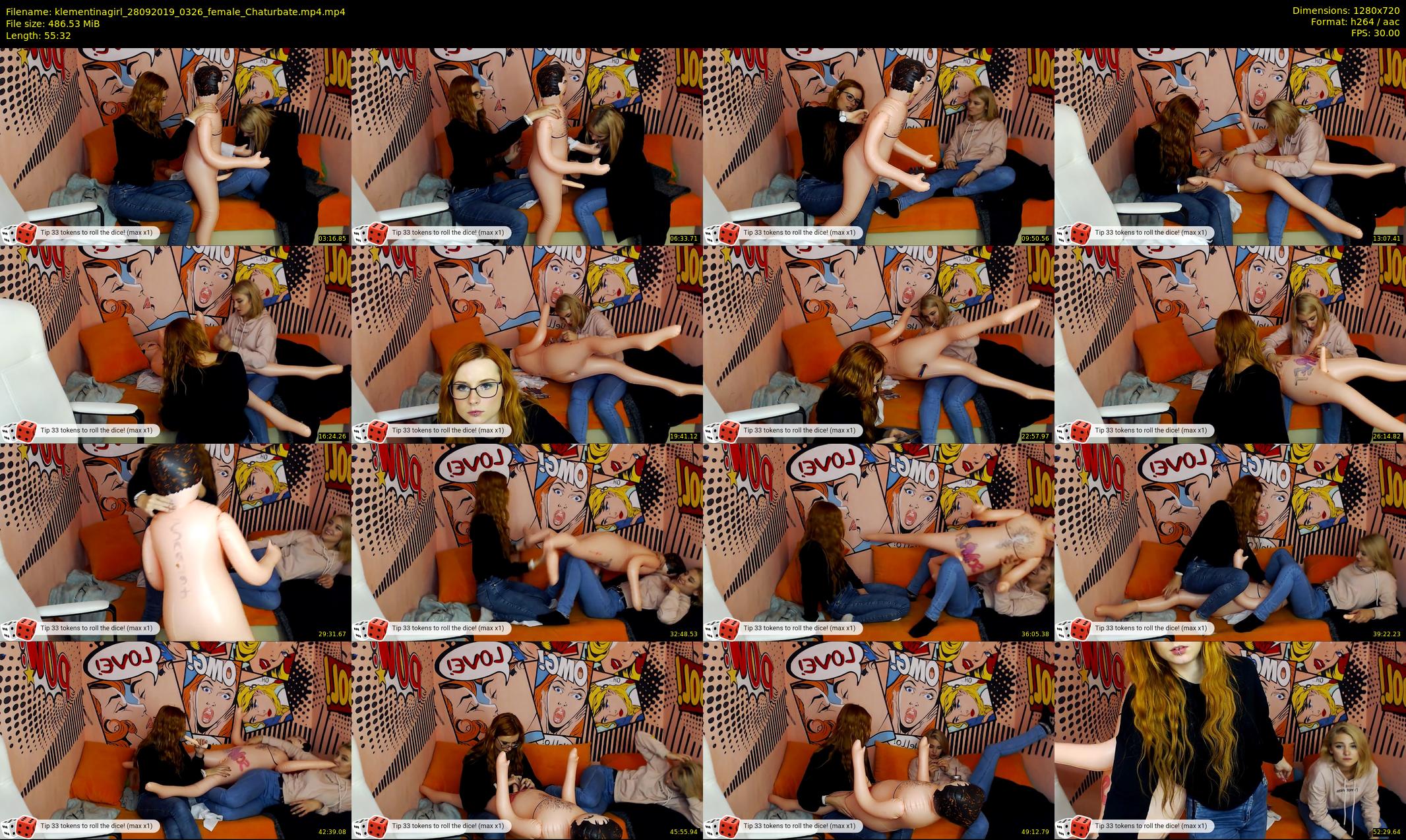 klementinagirl — 56 minute Chaturbate female cam show recording, 720p, Sep 28, 2019