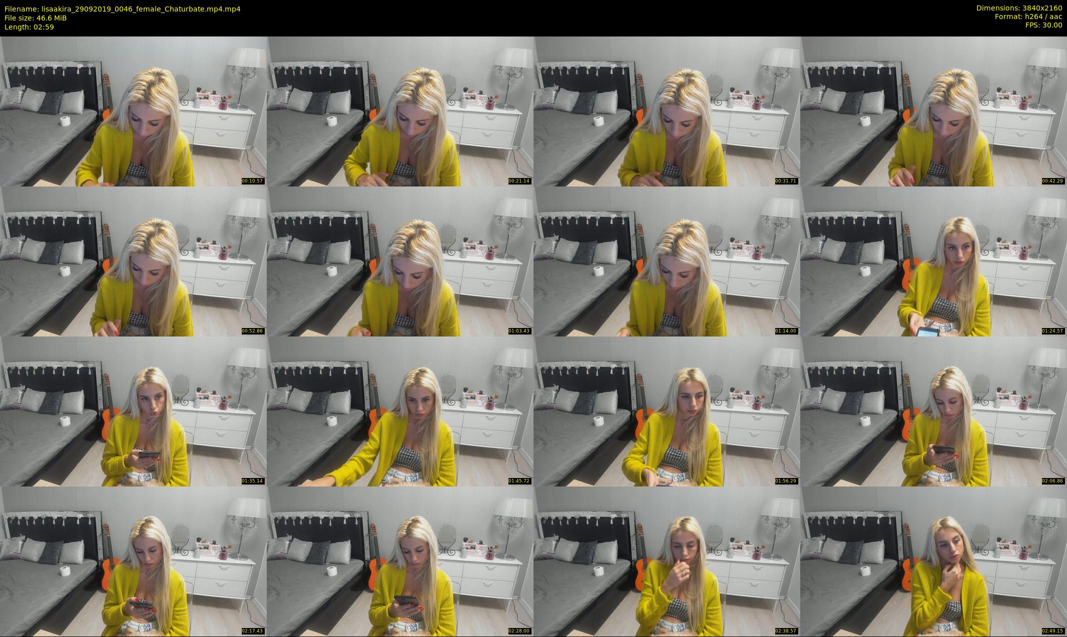 lisaakira — 3 minute Chaturbate female cam show recording, 4K, Sep 29, 2019