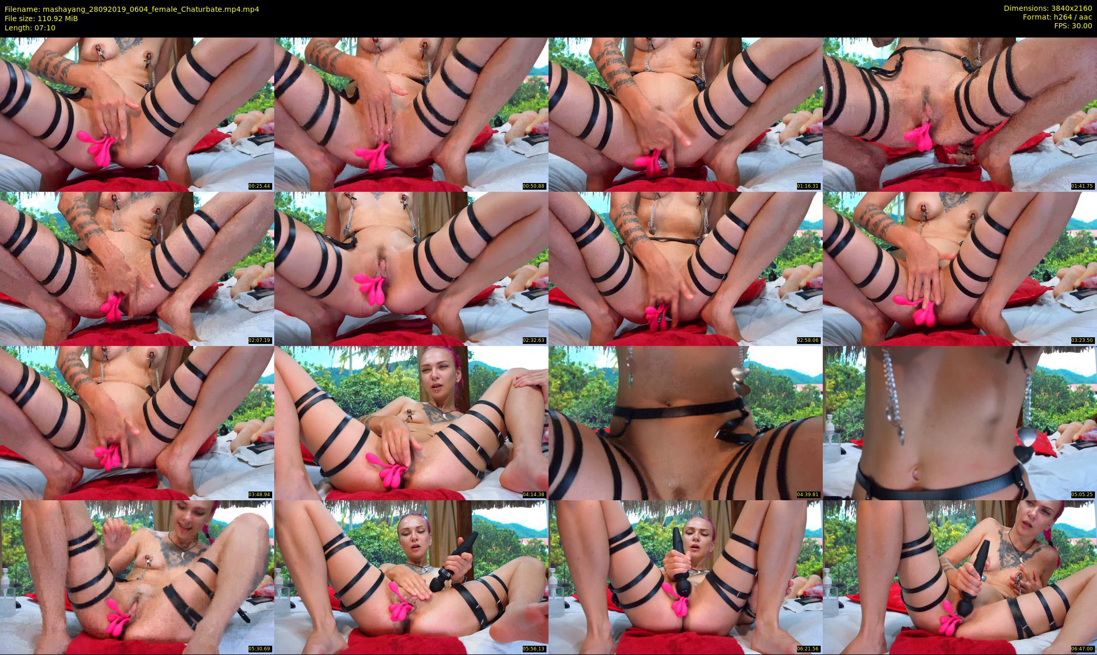 mashayang — 8 minute Chaturbate female cam show recording, 4K, Sep 28, 2019
