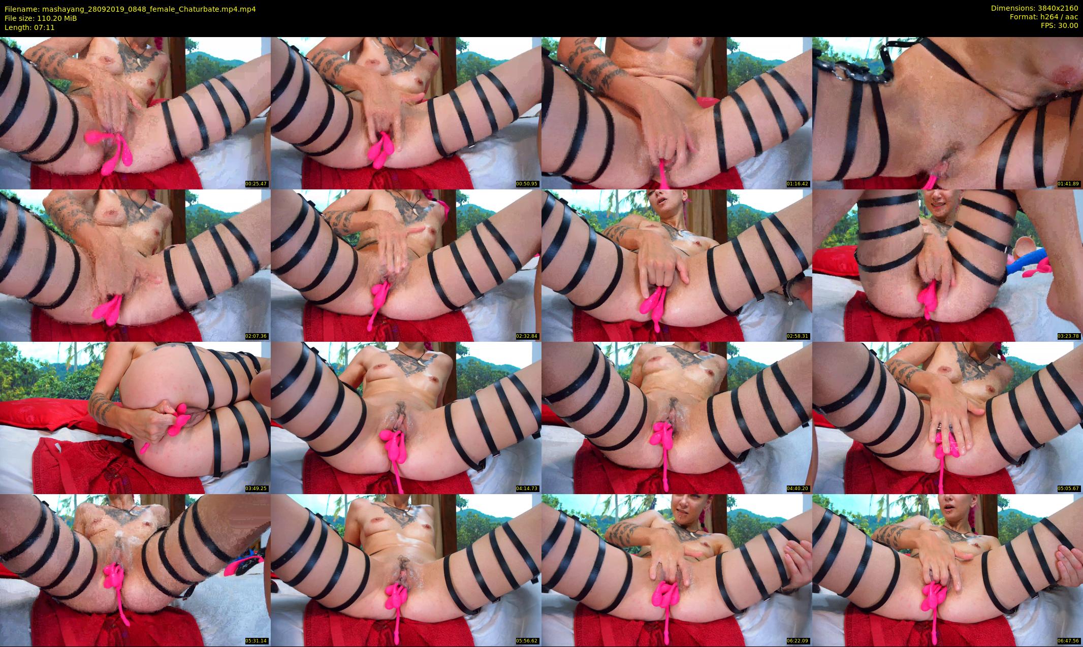 mashayang — 8 minute Chaturbate female cam show recording, 4K, Sep 28, 2019