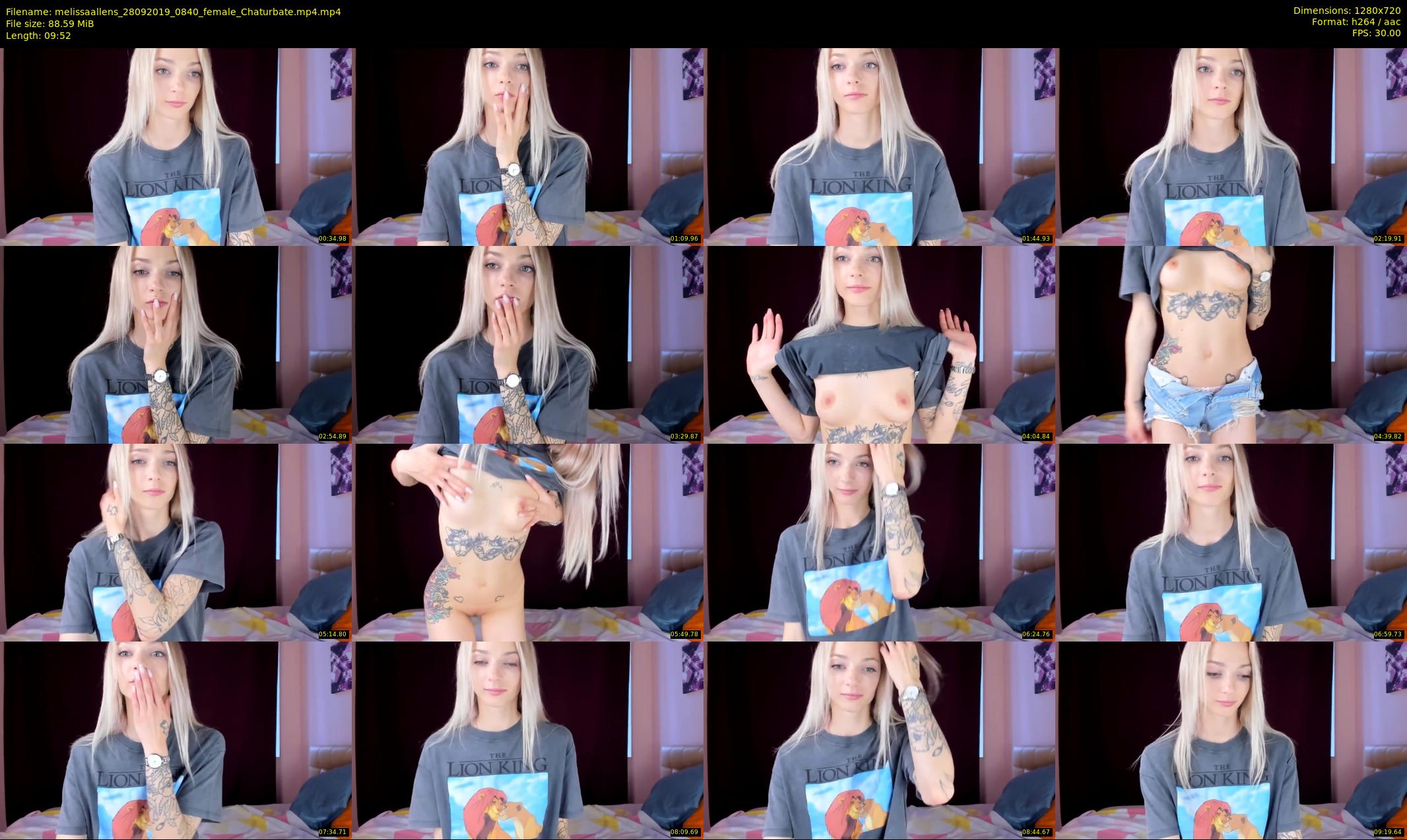 melissaallens — 10 minute Chaturbate female cam show recording, 720p, Sep 28, 2019