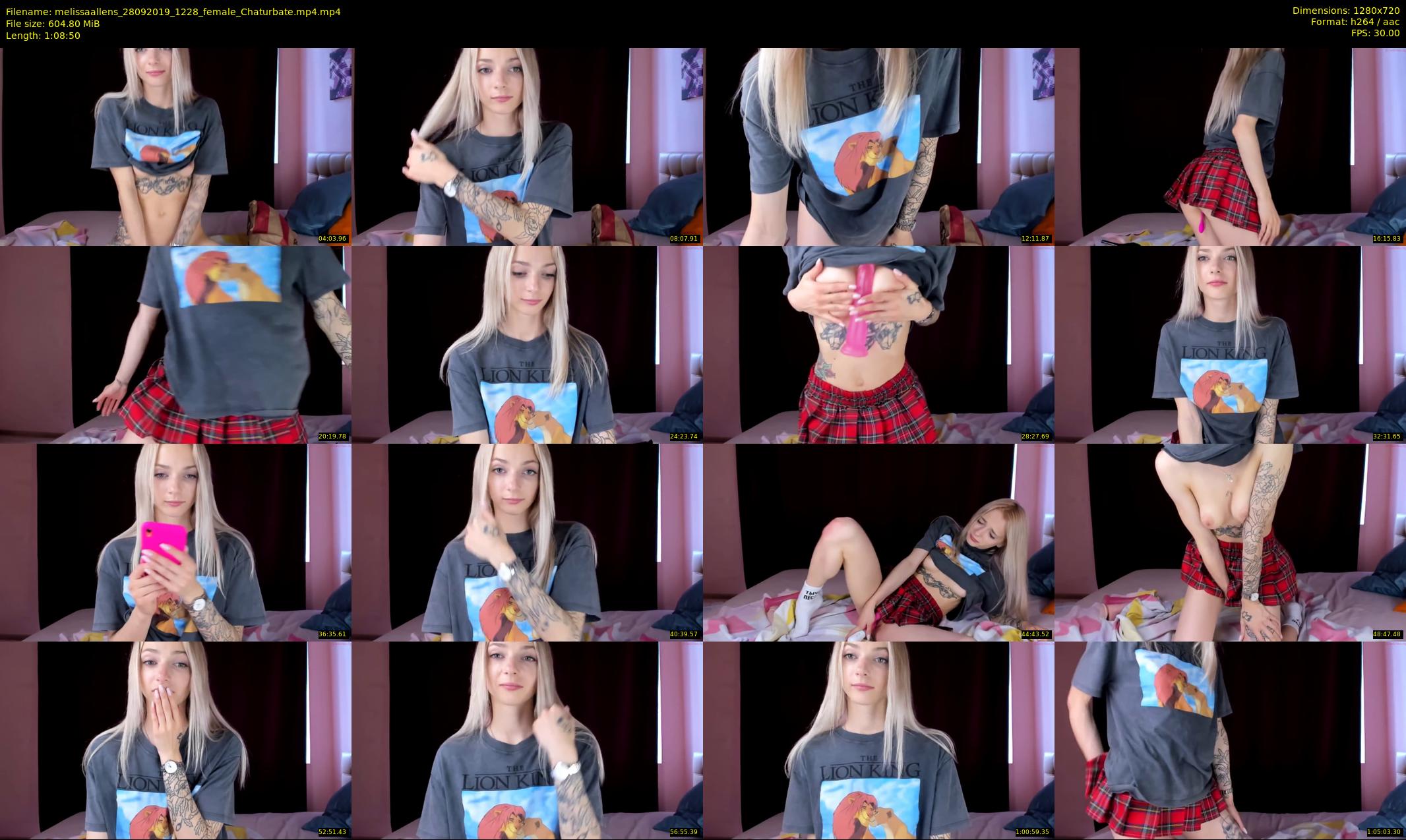 melissaallens — 69 minute Chaturbate female cam show recording, 720p, Sep 28, 2019