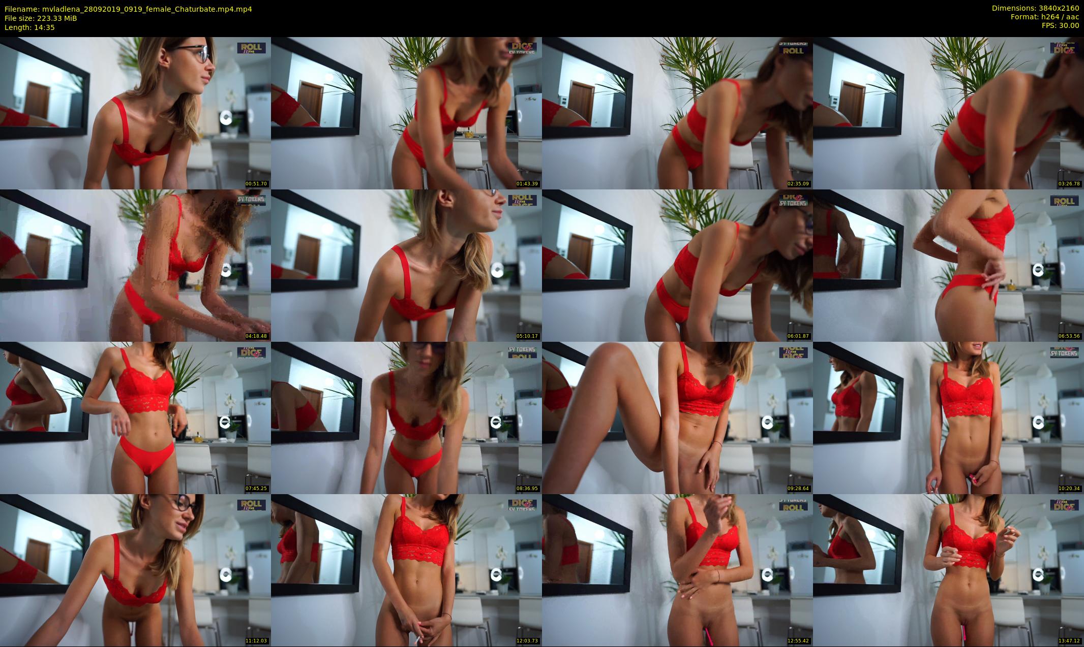 mvladlena — 15 minute Chaturbate female cam show recording, 4K, Sep 28, 2019