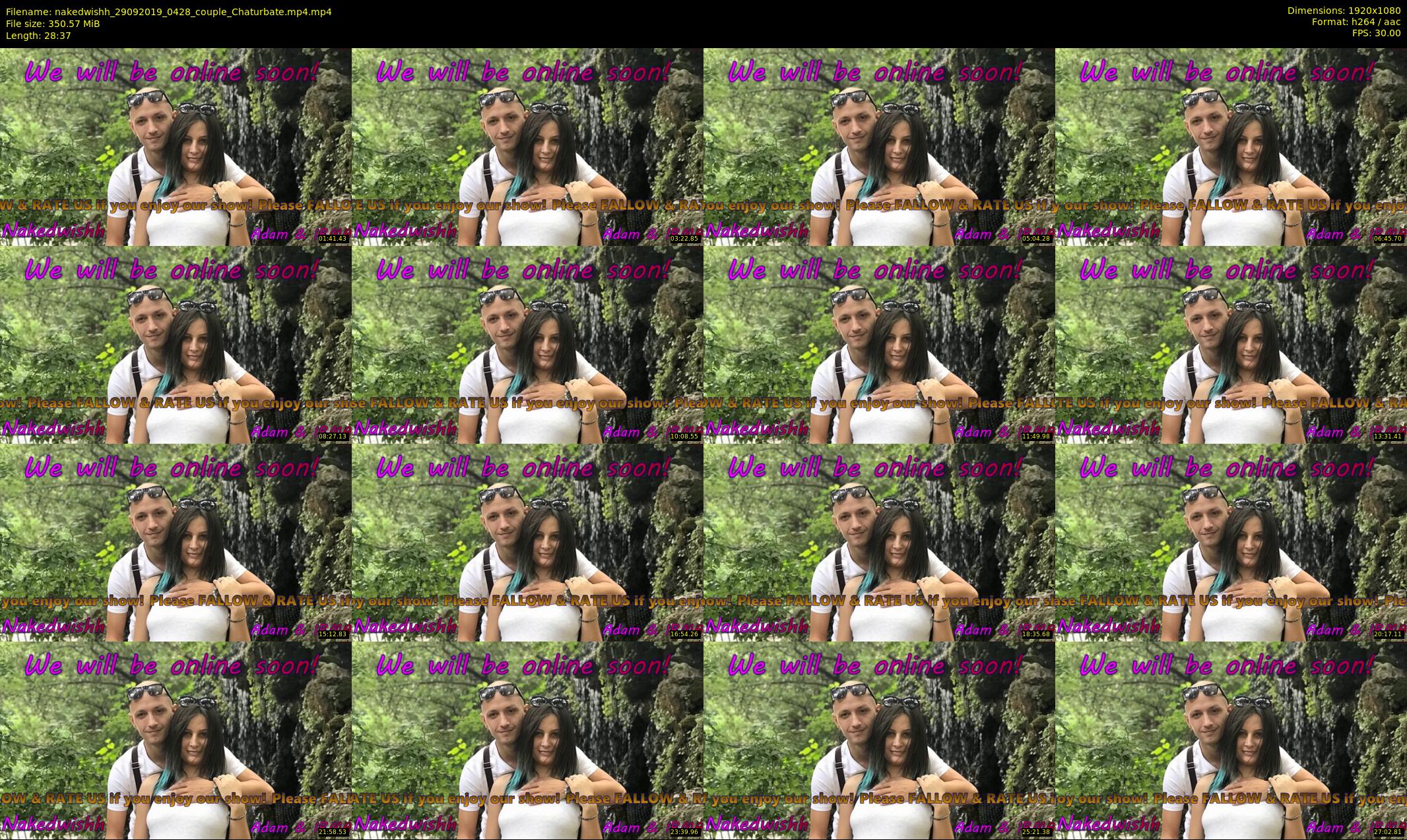 nakedwishh — 29 minute Chaturbate couple cam show recording, 1080p, Sep 29, 2019