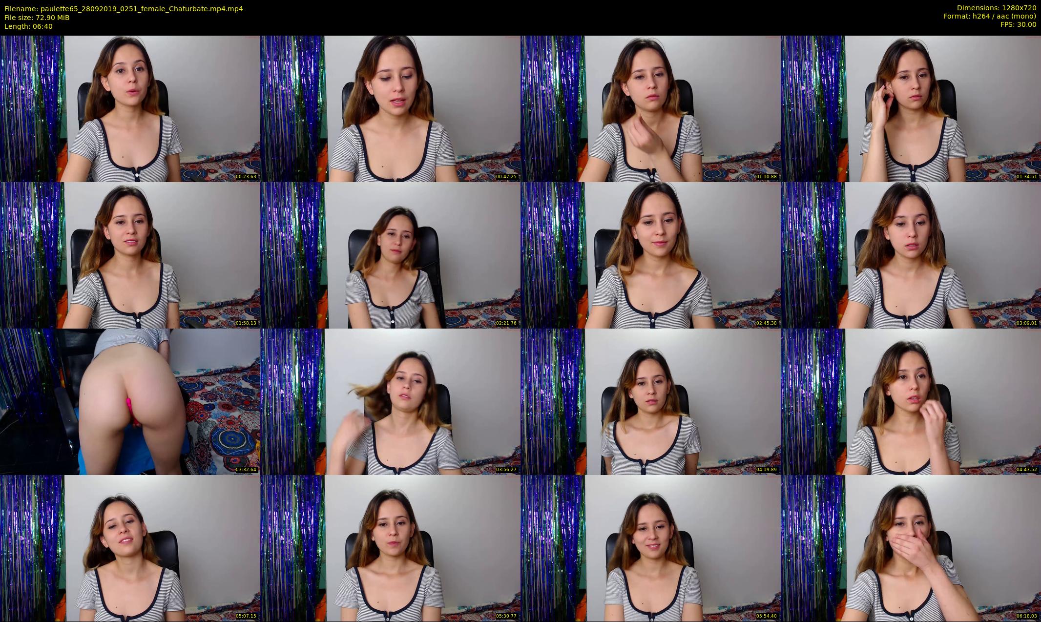 paulette65 — 7 minute Chaturbate female cam show recording, 720p, Sep 28, 2019