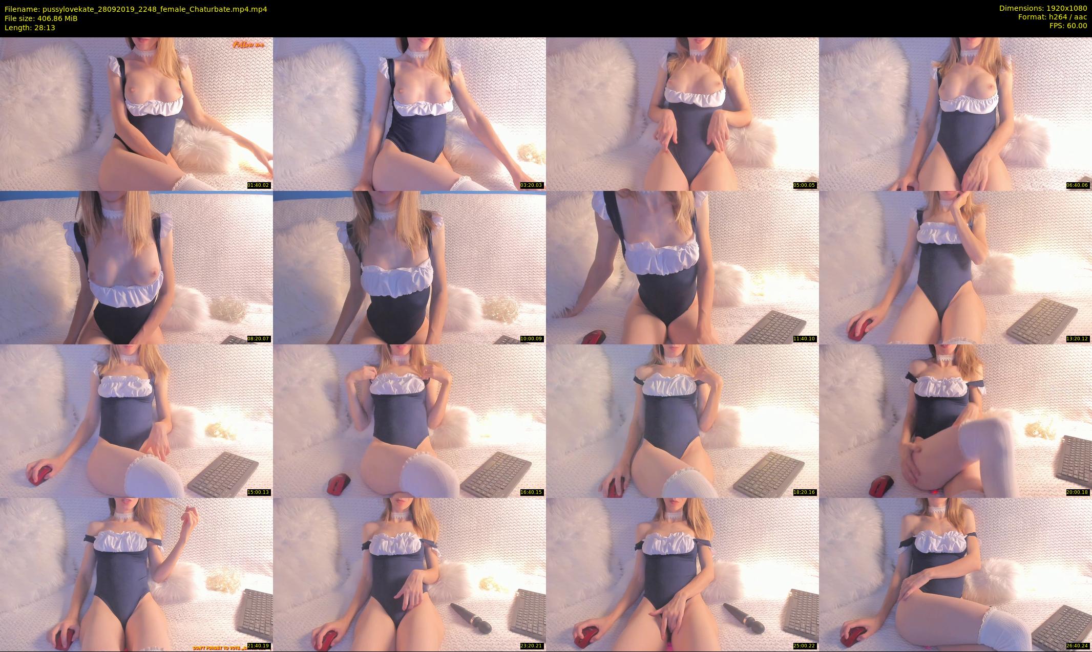 pussylovekate — 29 minute Chaturbate female cam show recording, 1080p, Sep 28, 2019