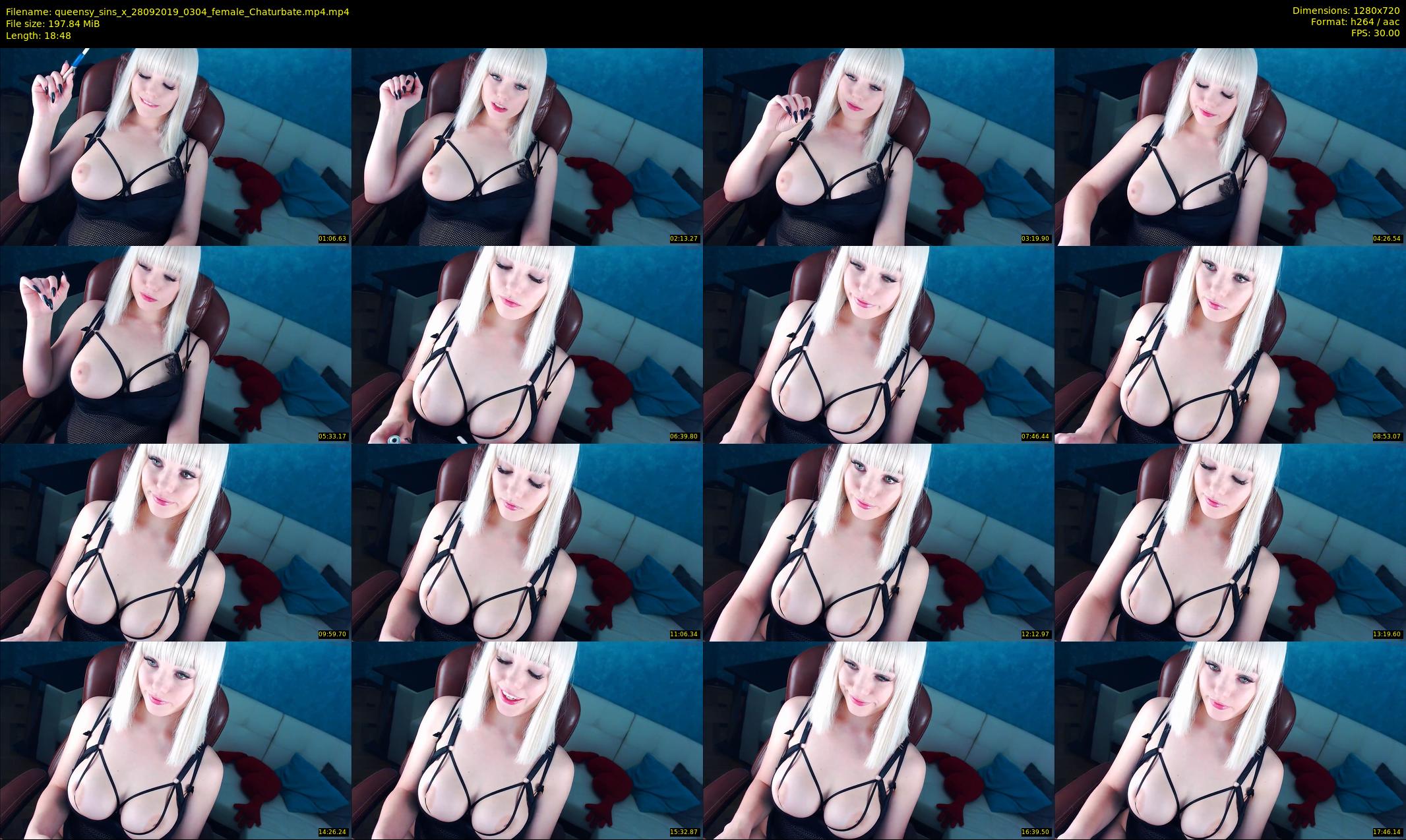 queensy_sins_x — 19 minute Chaturbate female cam show recording, 720p, Sep 28, 2019