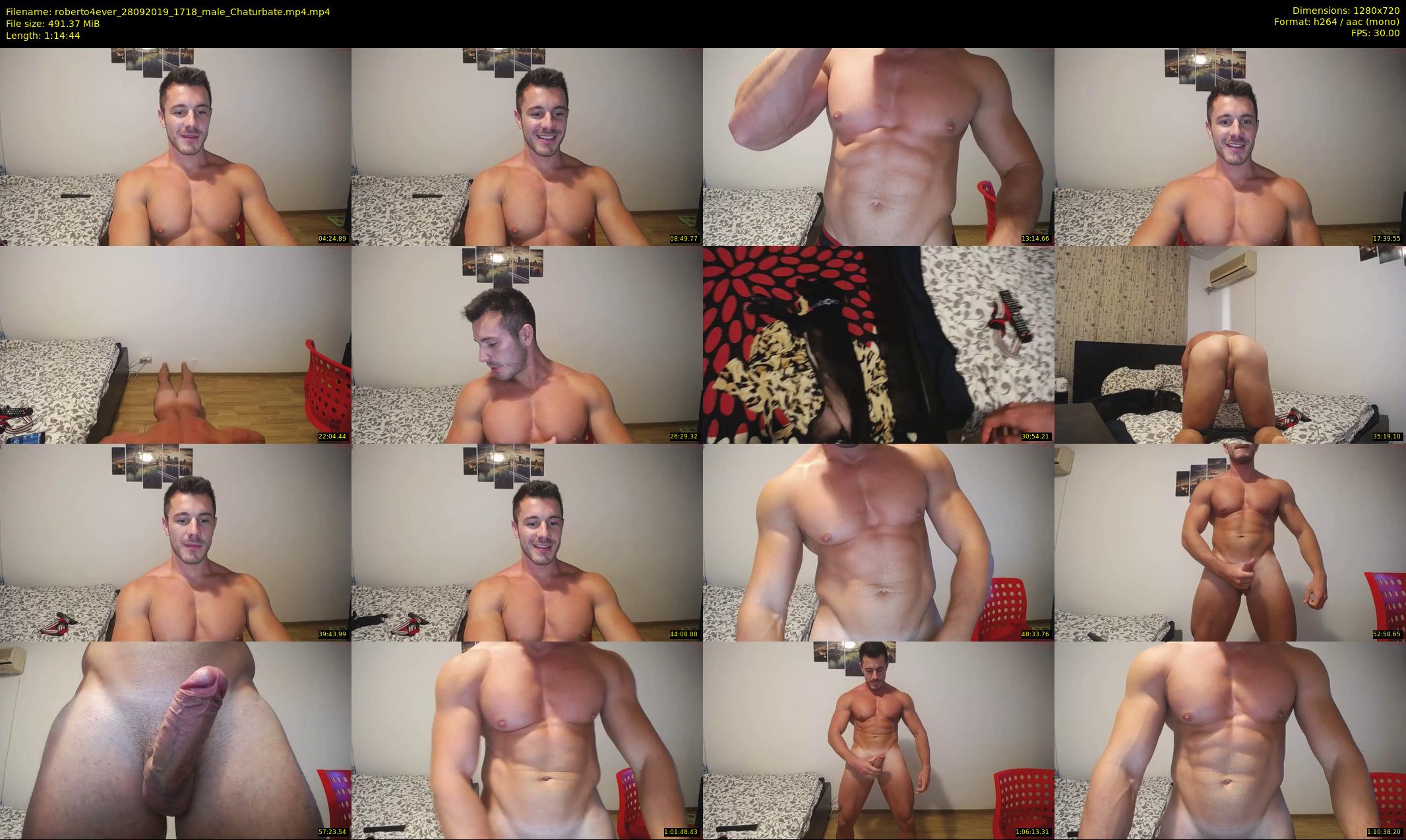 roberto4ever — 75 minute Chaturbate male cam show recording, 720p, Sep 28, 2019