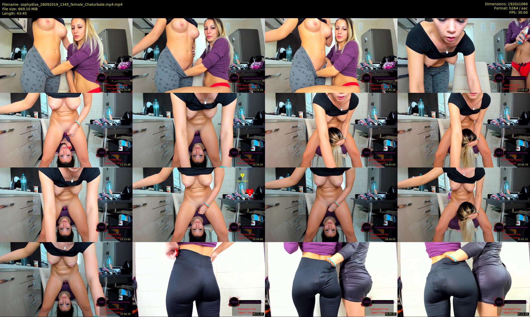 sophydiva — 44 minute Chaturbate female cam show recording, 1080p, Sep 28, 2019